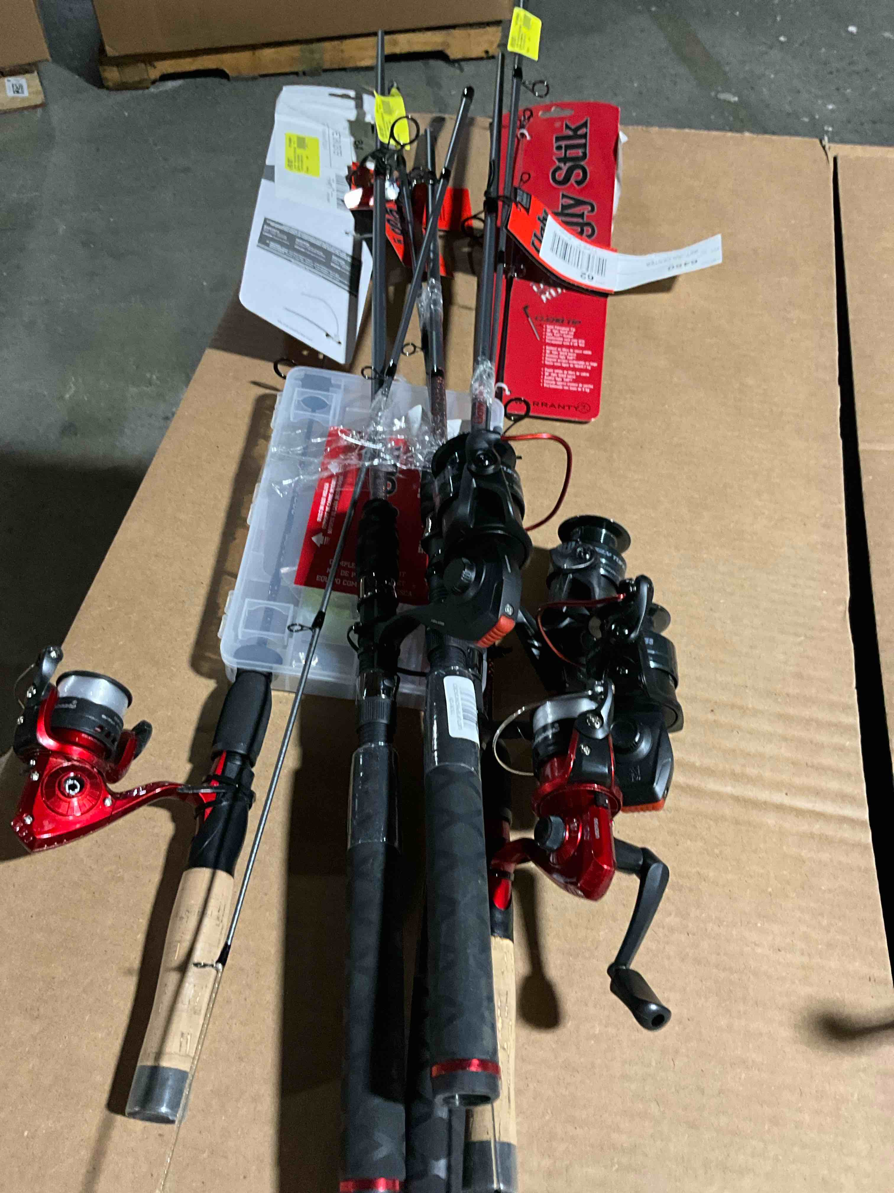 Assortment of 5 Fishing Rod & Reel Combo