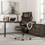 La-Z-Boy Westley Big & Tall Executive Office Chair, Active Lumbar Support, Brown
