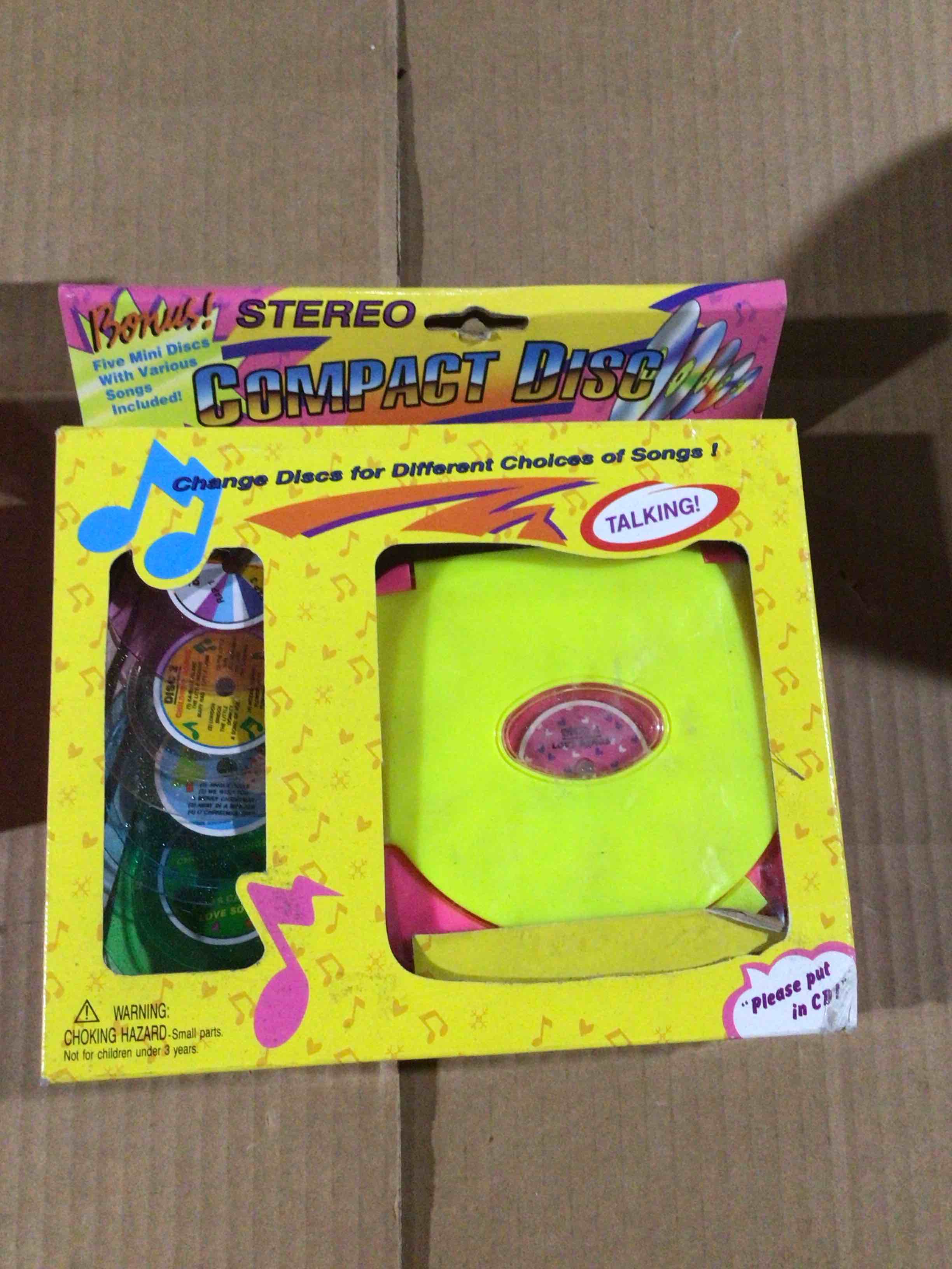 Children’s stereo toy CD player, typically from the 1990s