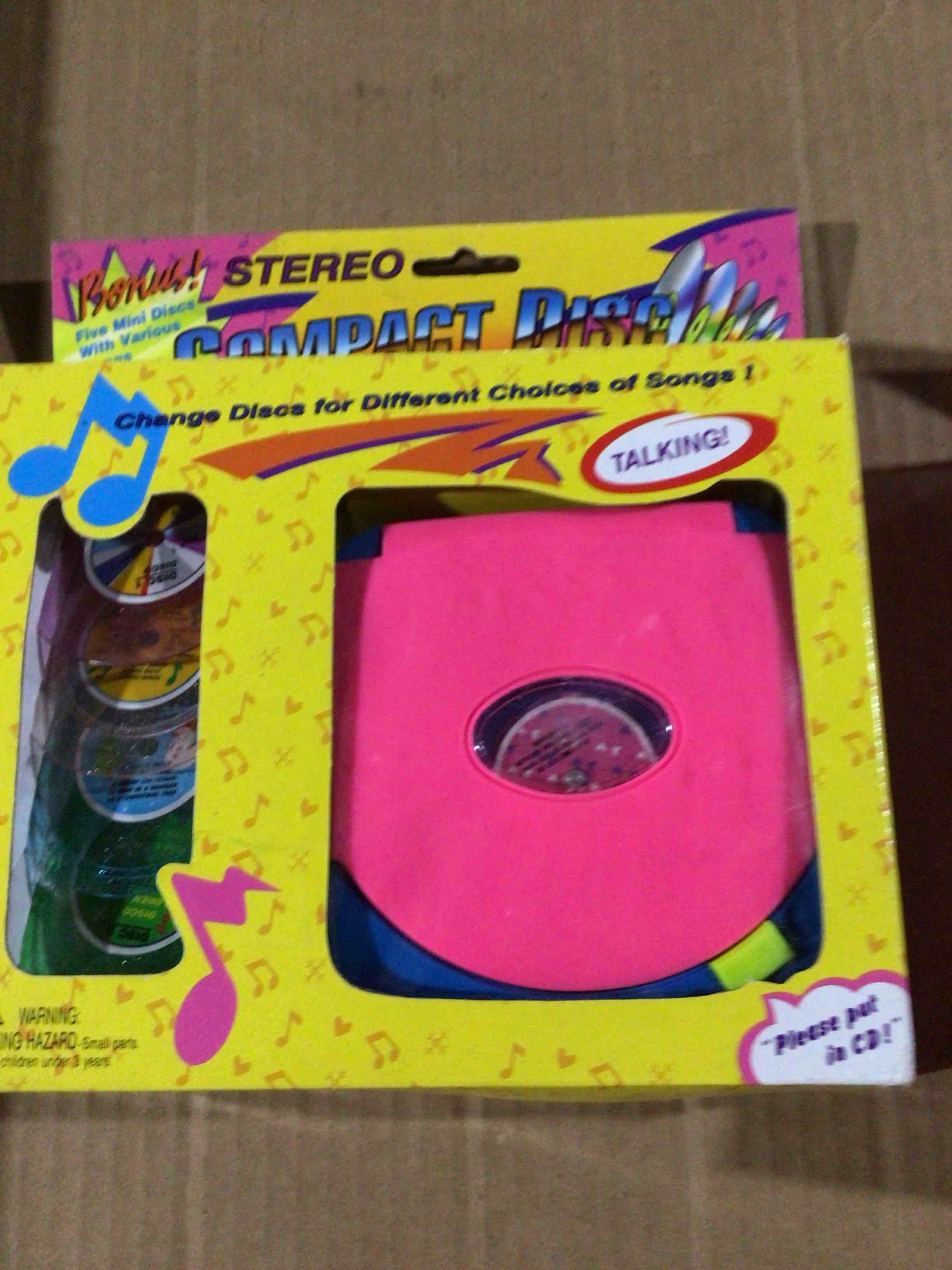 Children’s stereo toy CD player, typically from the 1990s