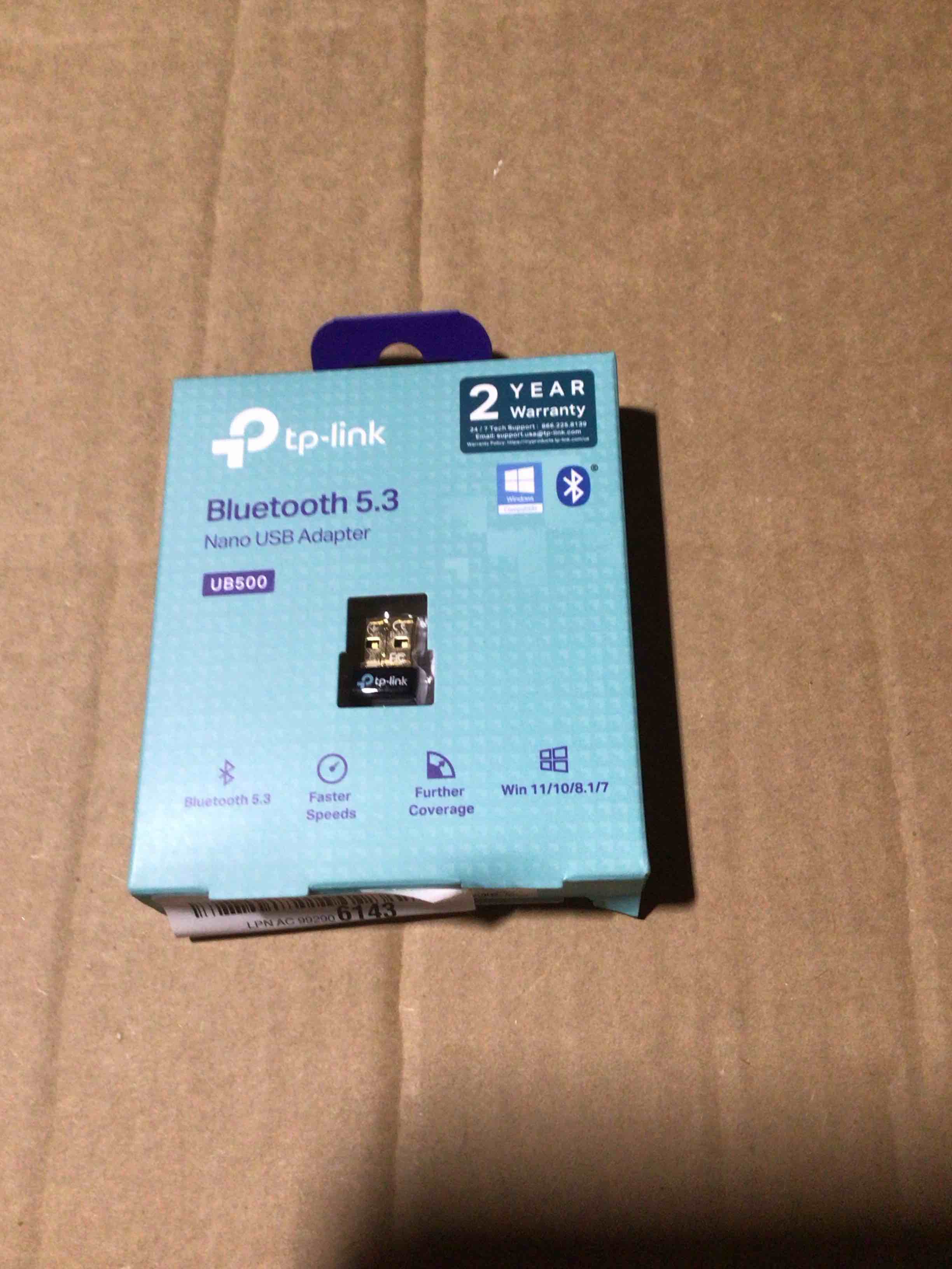 Condition photo showing New/Like New for TP-Link USB Bluetooth Adapter for PC - Bluetooth 5.4 Dongle Receiver, Plug and Play, Nano Design, EDR & BLE, Supports Windows 11/10/8.1/7 for Desktop, Laptop, Keyboard, Mouse, etc (UB500)