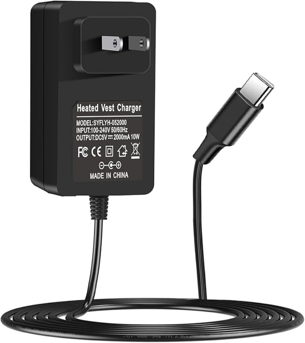 Condition photo showing New/Like New for 5V Charger for ORORO Battery, USB-C Power Adapter Cord Compatible with ORORO Heated Jackets, Hoodies, Hand Muff, Seat, Socks, Scarf, Gloves Battery