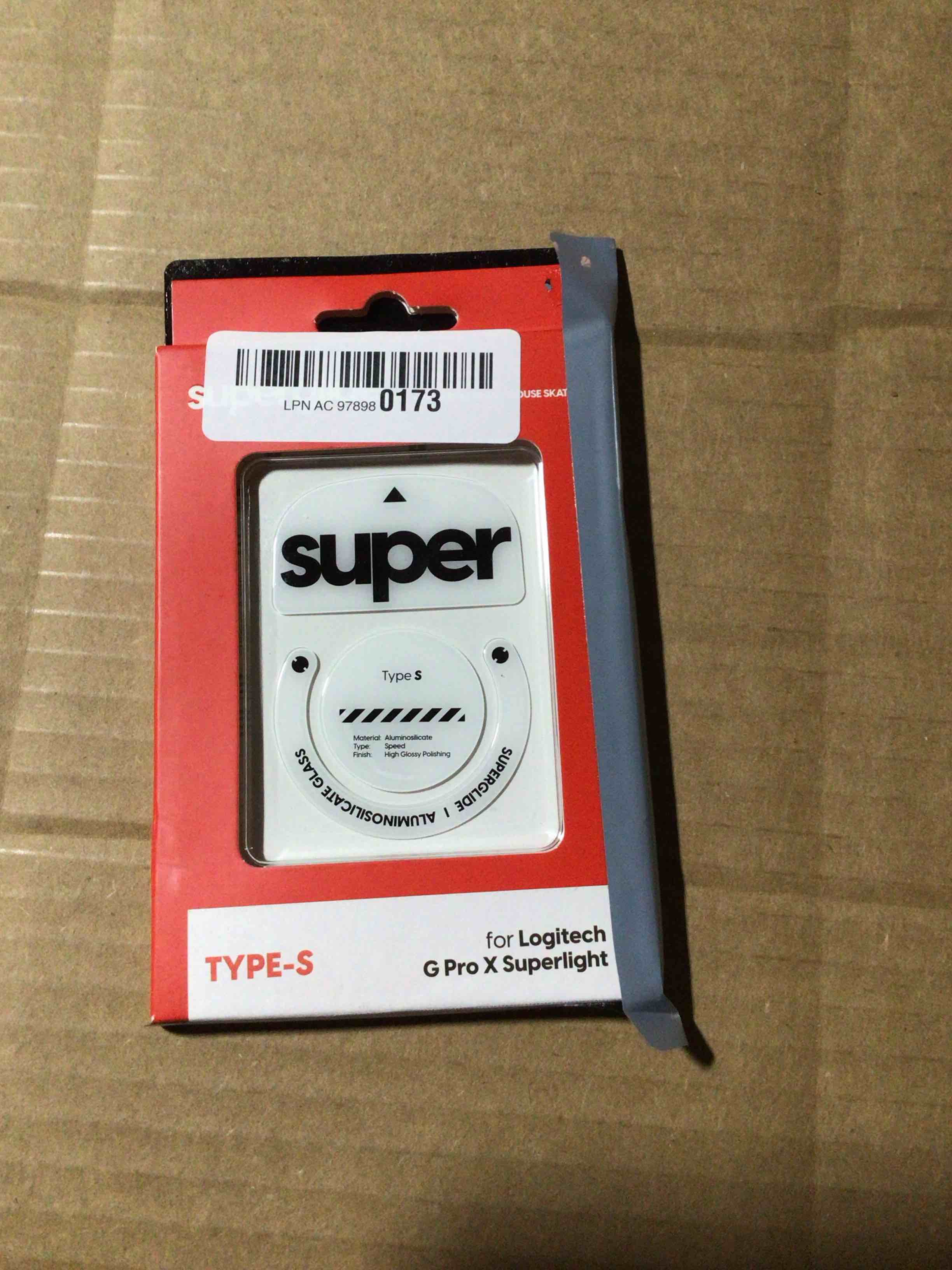 Condition photo showing New/Like New for Superglide Glass Mouse Skates for Logitech G Pro X Superlight (Type-S, White) - Ultra Smooth Glide, Polished Round Edge, Compatible with G Pro Superlight 2, Superlight Mouse Skates