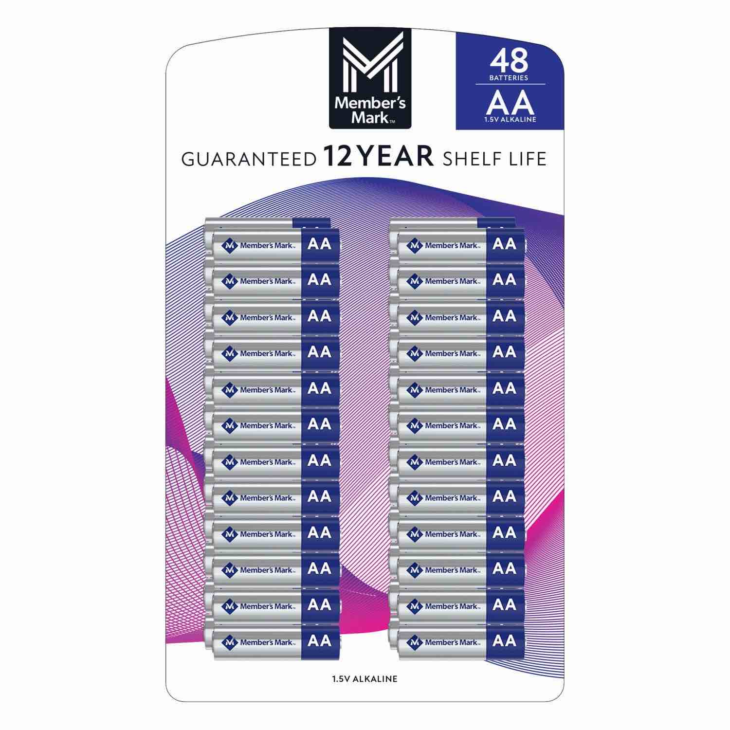 Membes mark, guarantee 12 years shelf life 48AA batteries