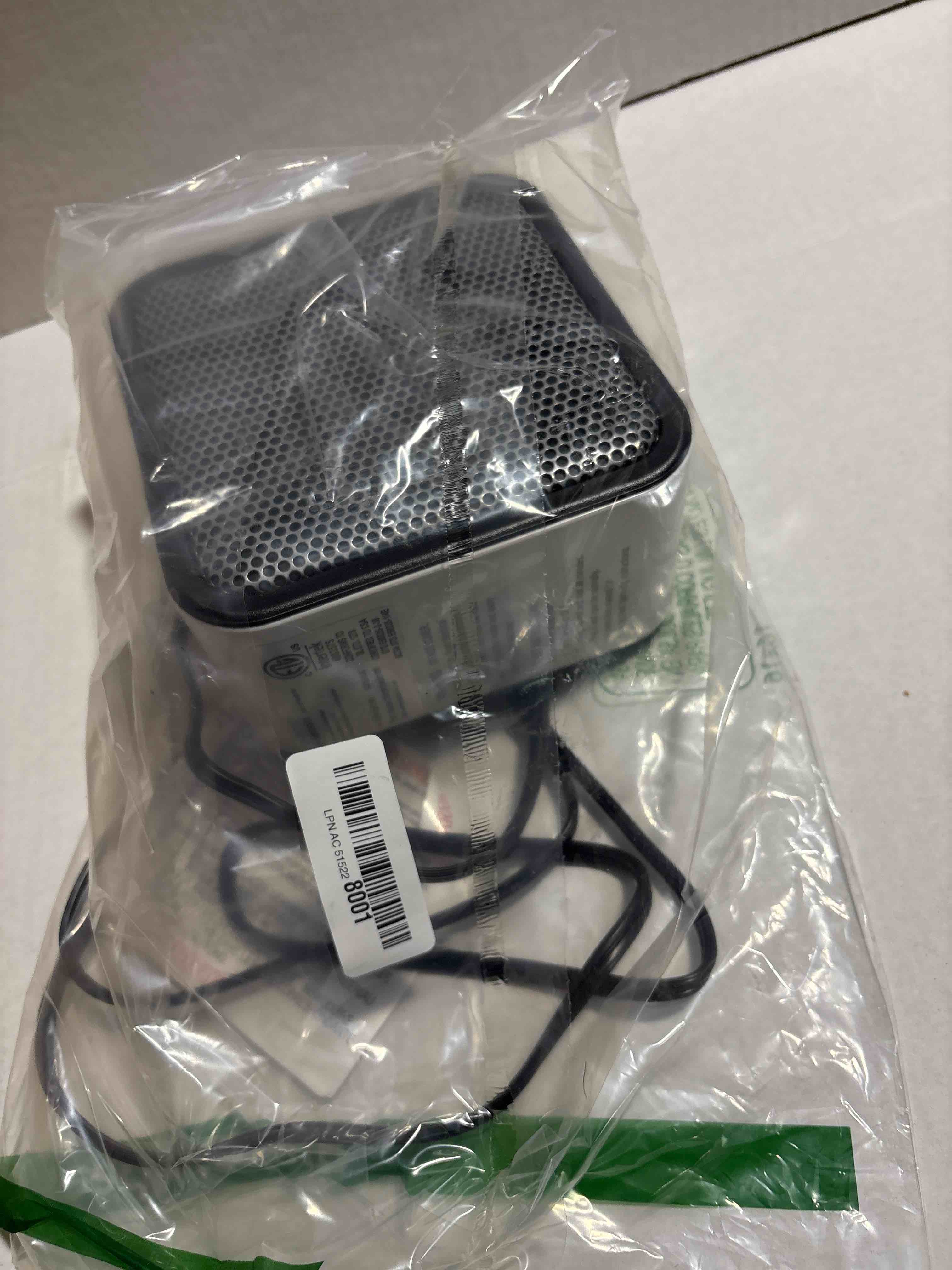 Condition photo showing Good Condition for Amazon Basics Ceramic Space Heater, Mini Heater for Office Desk, 500 W, Portable Tent Heater for Camping (Indoor Use), With Tip-Over Protection, Lightweight (1.4 LBS), White, 5.9 x 3.2 x 6 inches