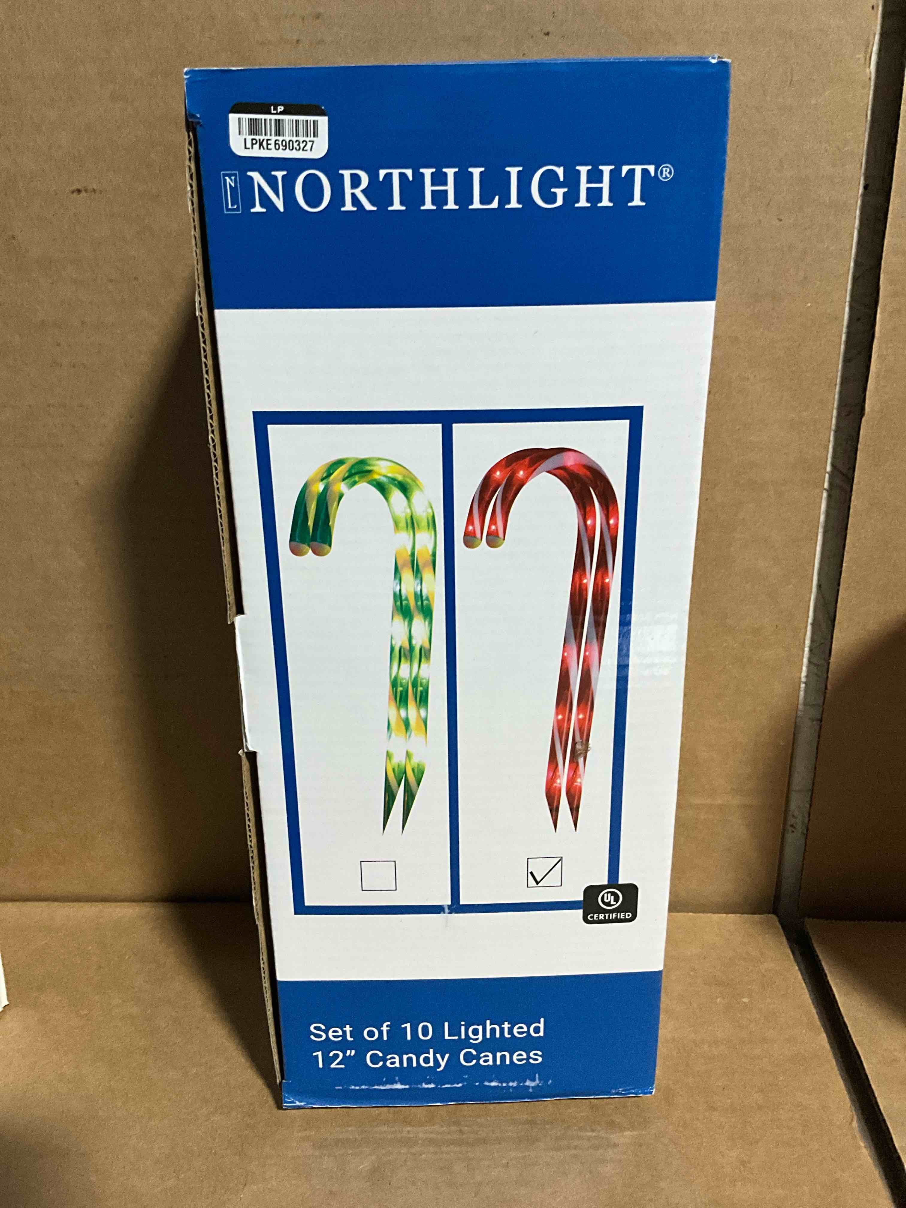Condition photo showing New/Like New for Northlight Lighted Candy Cane Outdoor Christmas Pathway Markers - 13.5  White Wire - Set of 10