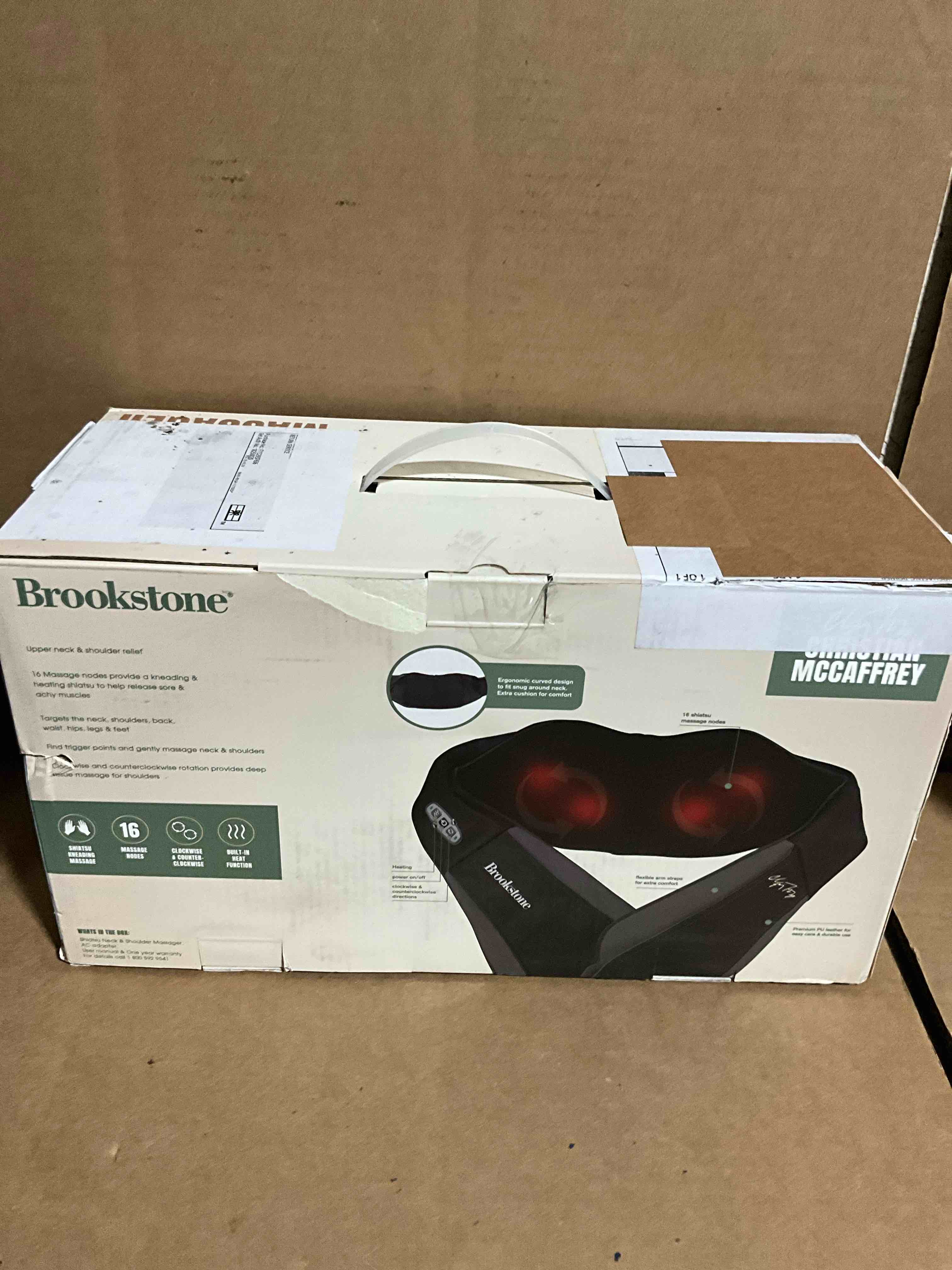 Condition photo showing Good Condition for Brookstone Christian Mccaffrey Neck Massager, Beige