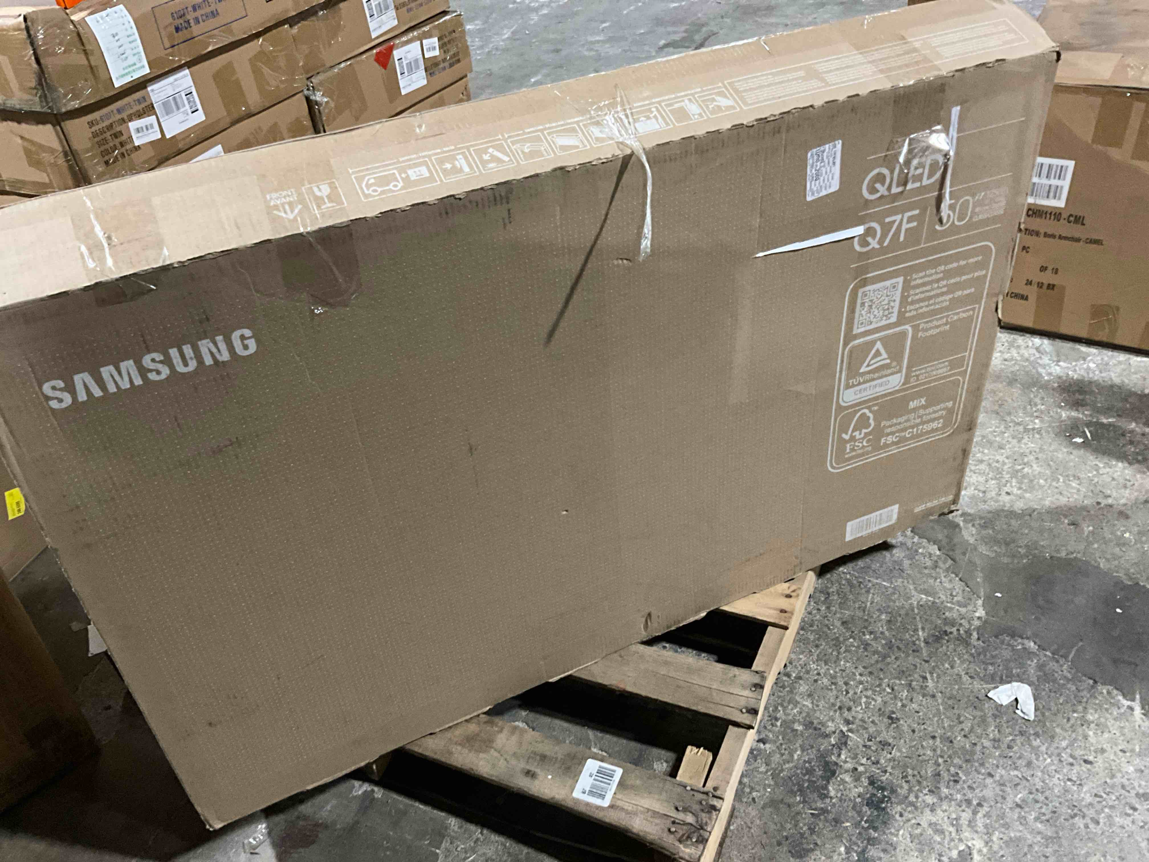 Condition photo showing Good Condition for Samsung 50" Class QLED Q7F 4K Samsung Vision AI Smart TV (QN50Q7F): 16:9 Aspect Ratio, HDR10+, Alexa Built-in