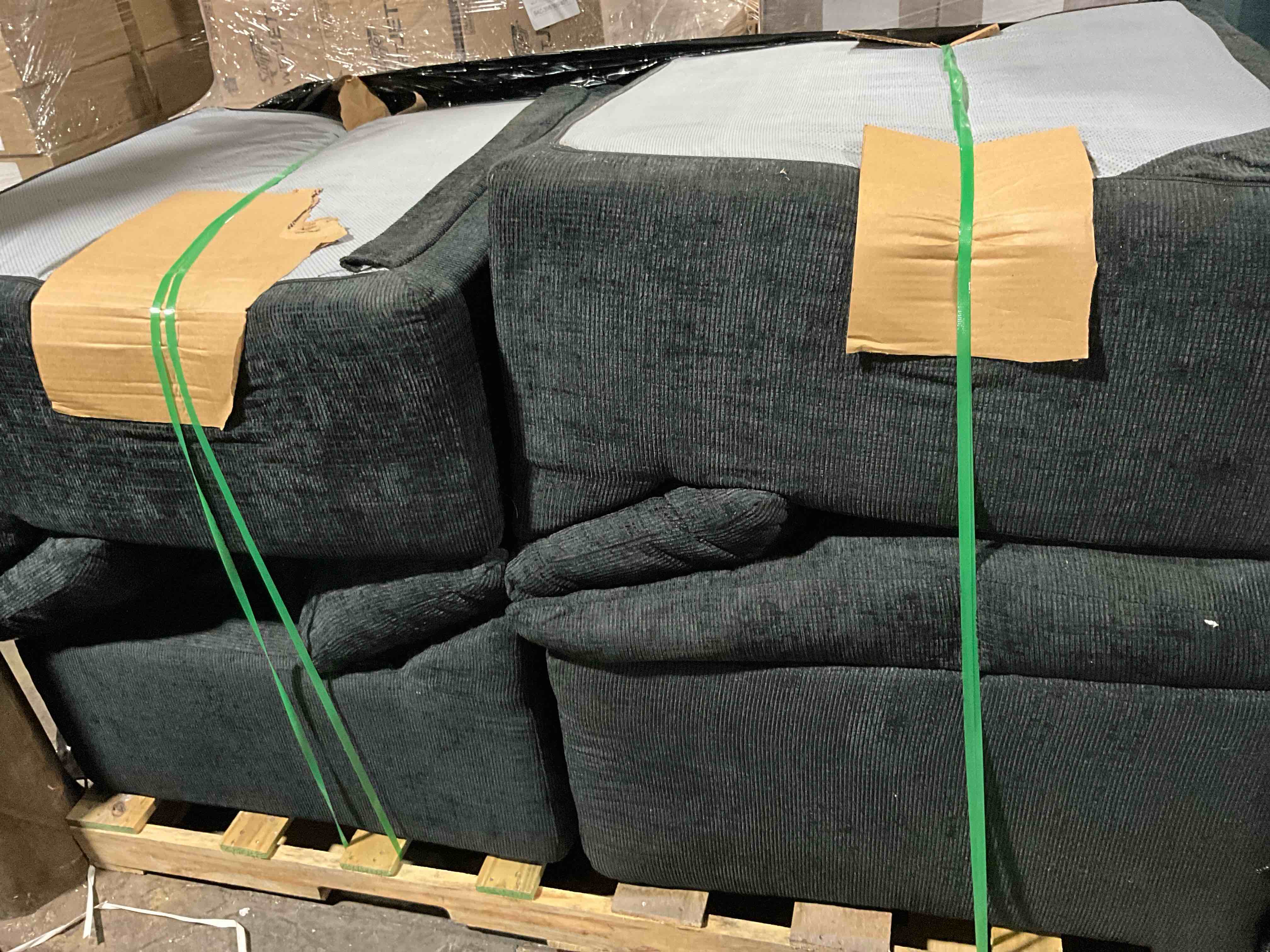 Condition photo showing Good Condition for Kalafini Boneless Couches for Living Room, U-Shaped Deep Seat Cloud Couch, Modular Sectional Sofa, Comfy Plush Corduroy Convertible