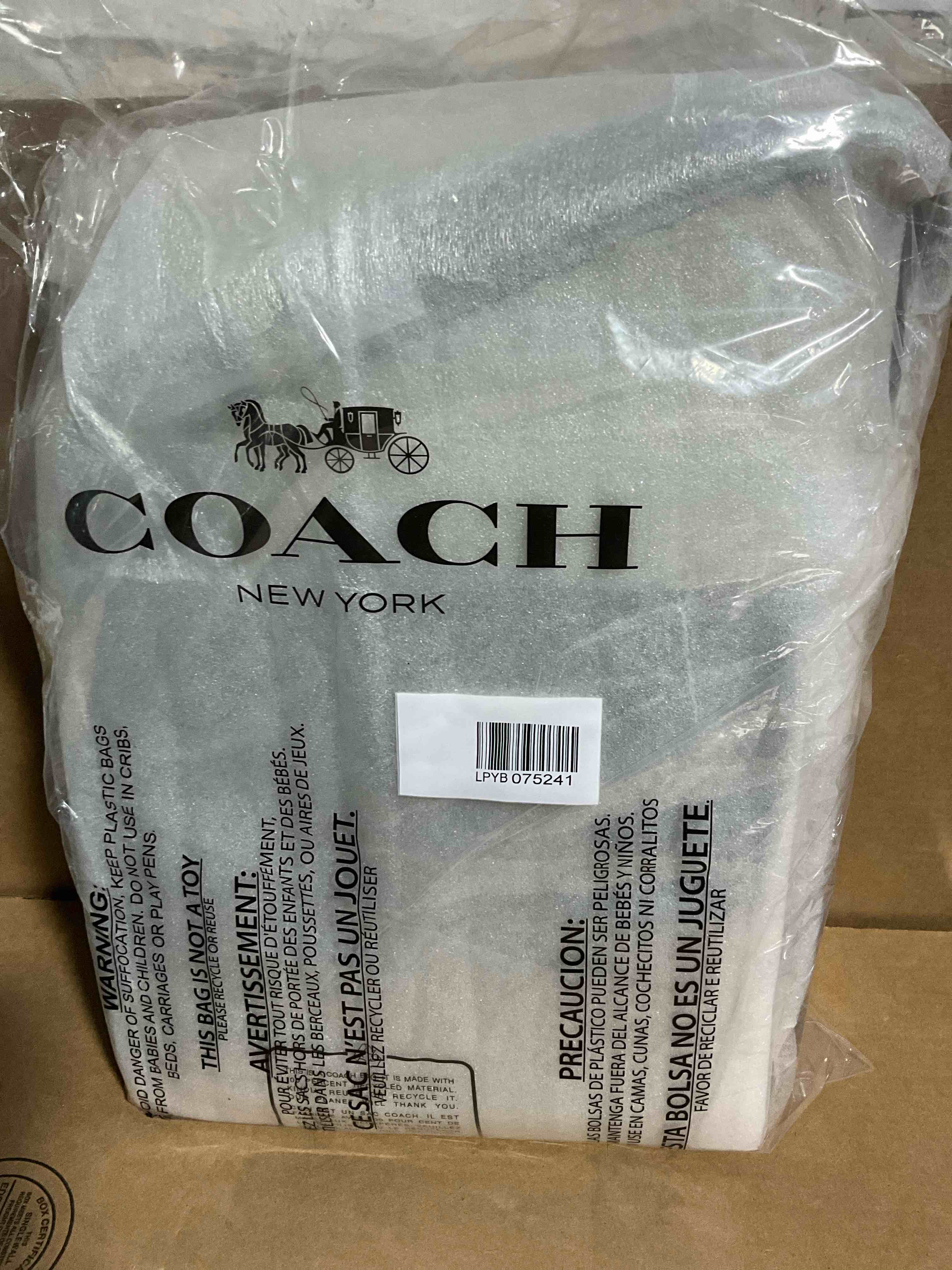 Condition photo showing New/Like New for COACH Soft Pebble Leather Cary Shoulder Bag (Dark Stone) Shoulder Handbags