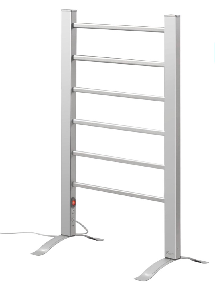 Pursonic TW300 6-Bar Freestanding or Wall Mountable Towel Warmer,Silver