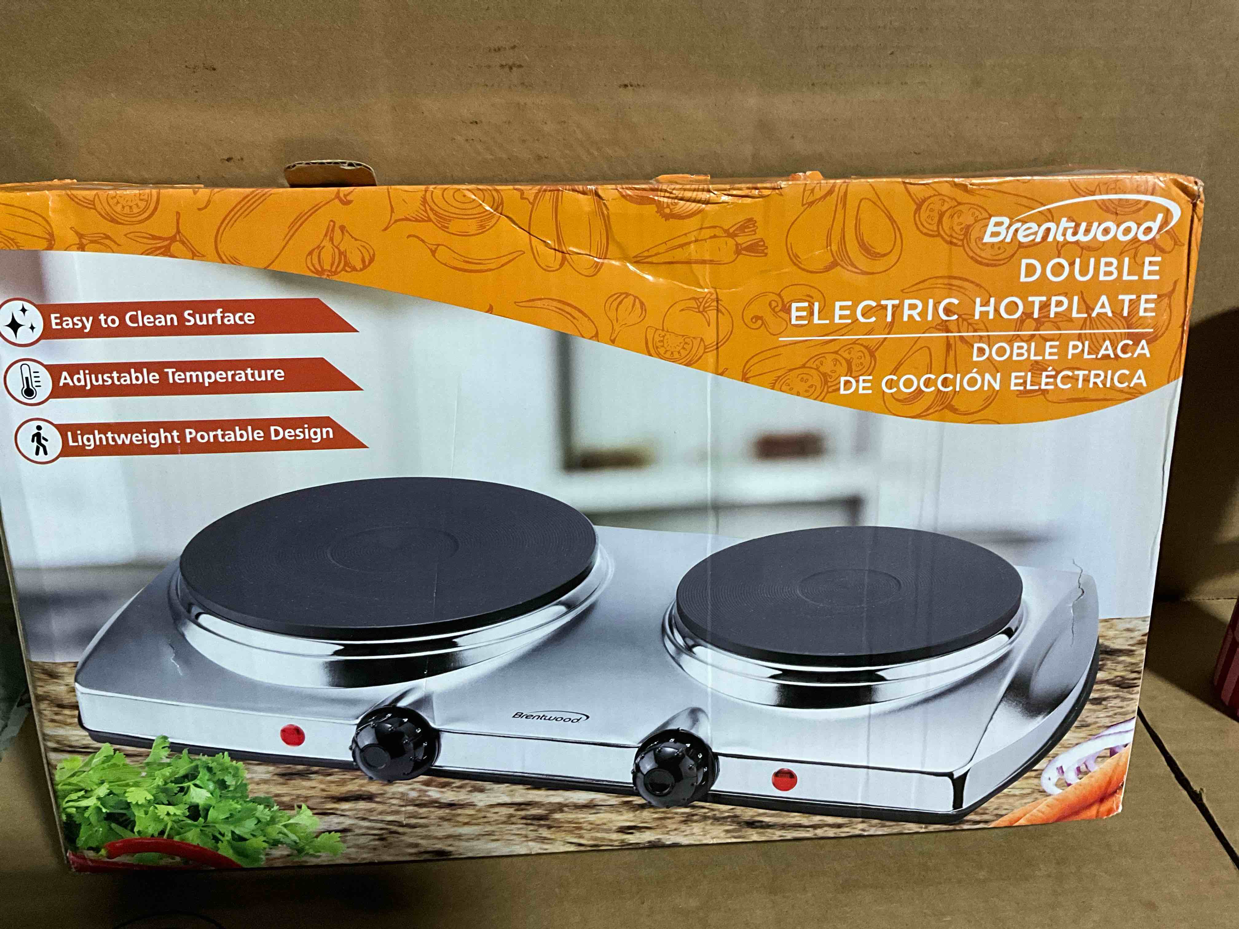Condition photo showing New/Like New for Brentwood 1 440-Watt Double-Burner Electric Hot Plate