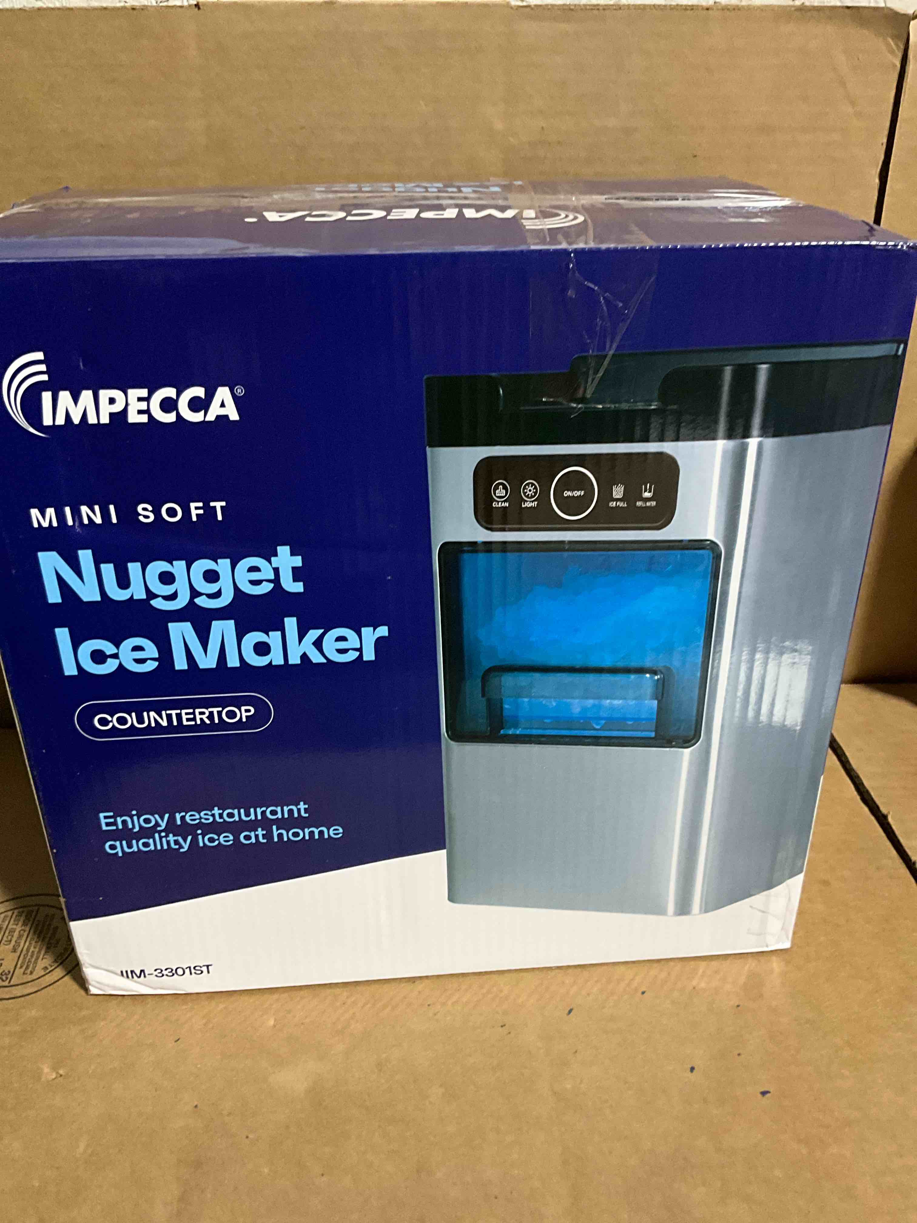 Condition photo showing Good Condition for Impecca Nugget Ice Maker Countertop Pebble Ice Machine - 35 lbs/24h, Self-Cleaning Ready 5 – 9 min Home/Office, Stainless Steel