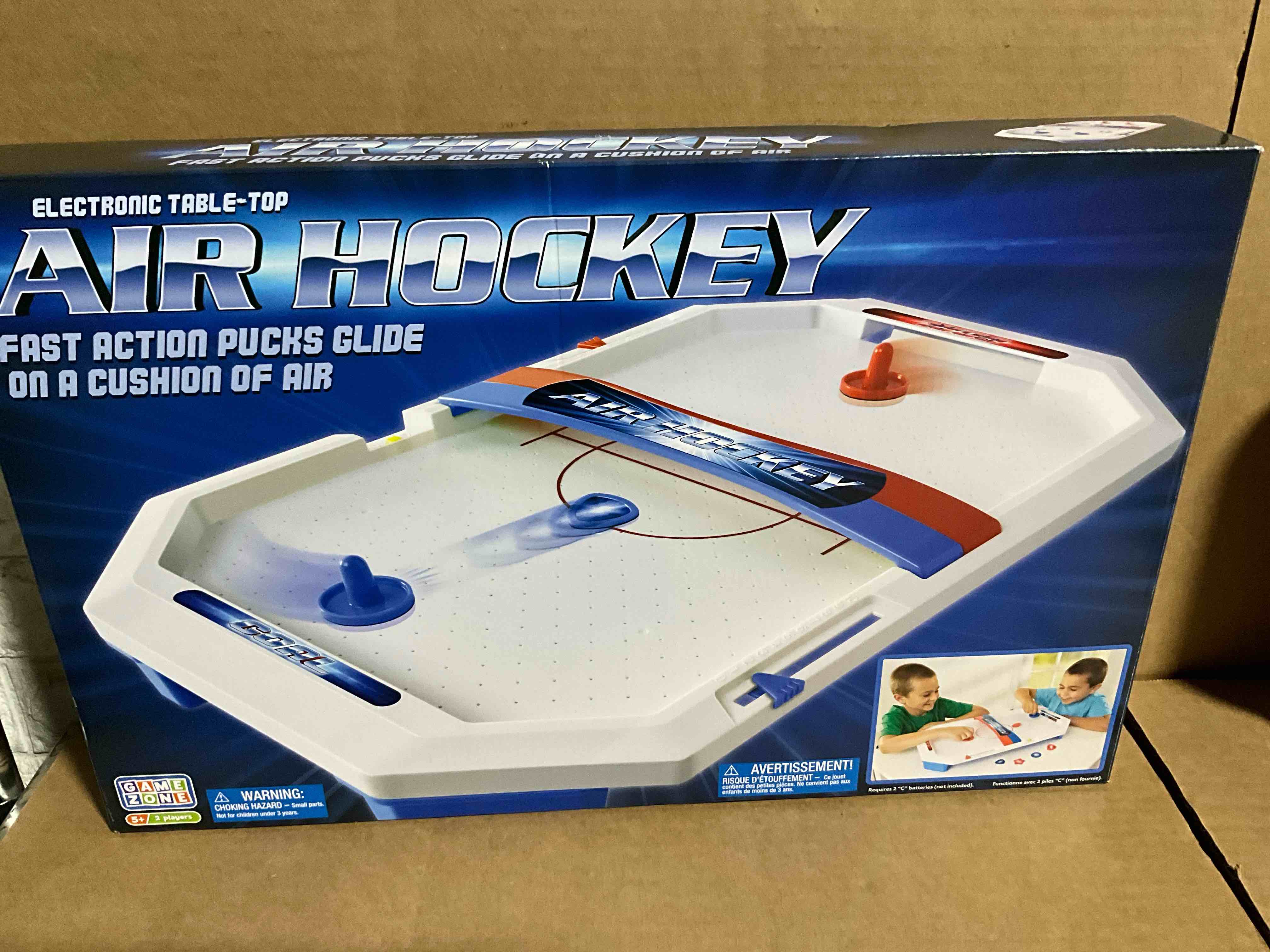 Condition photo showing New/Like New for Game Zone Electronic Table-Top Air Hockey Game for Ages 5 and Up
