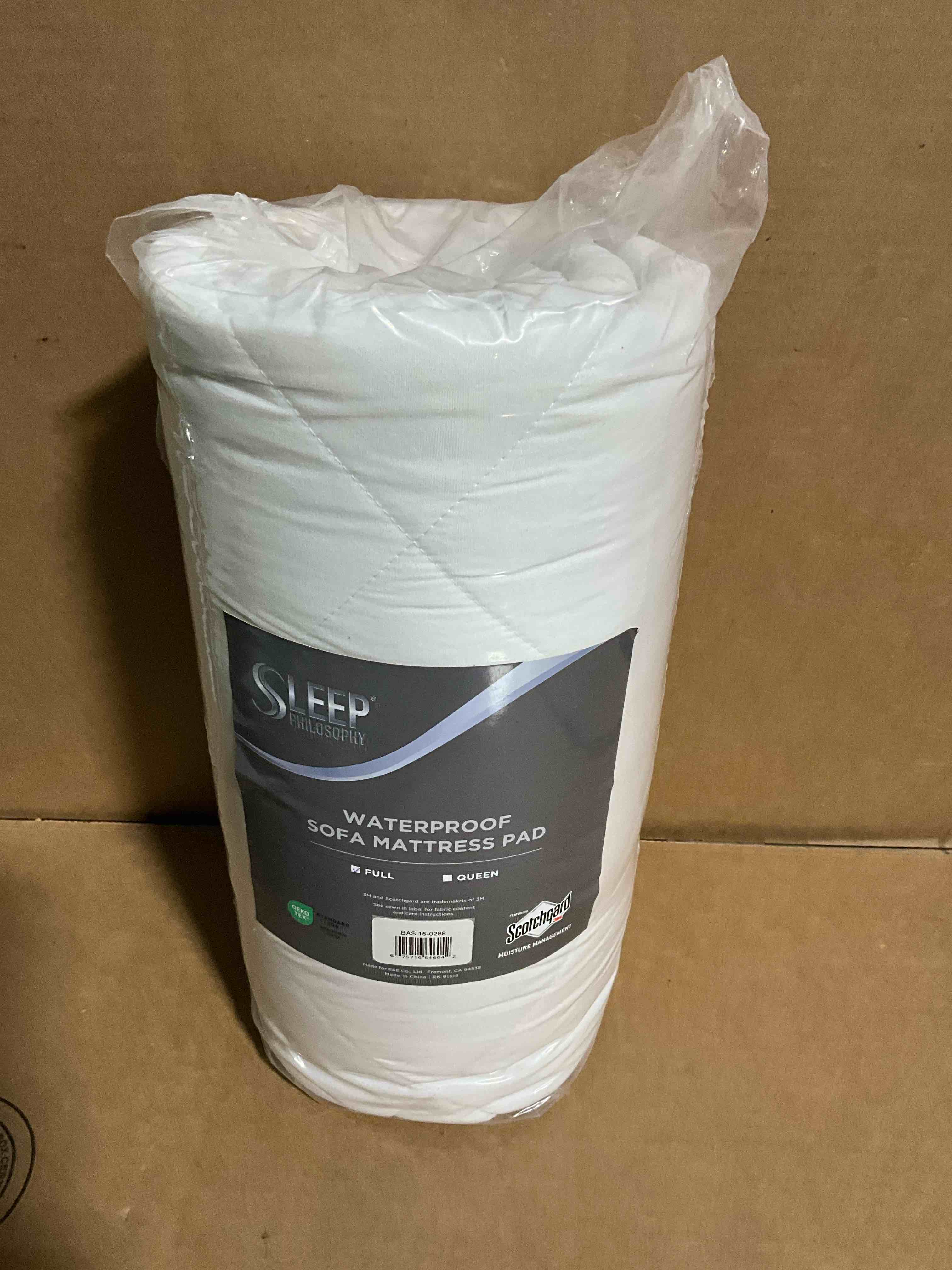 Condition photo showing New/Like New for Sleep Philosophy Full Amity Waterproof Sofa Bed Mattress Pad: Microfiber Protector, Quilted, Water-Resistant