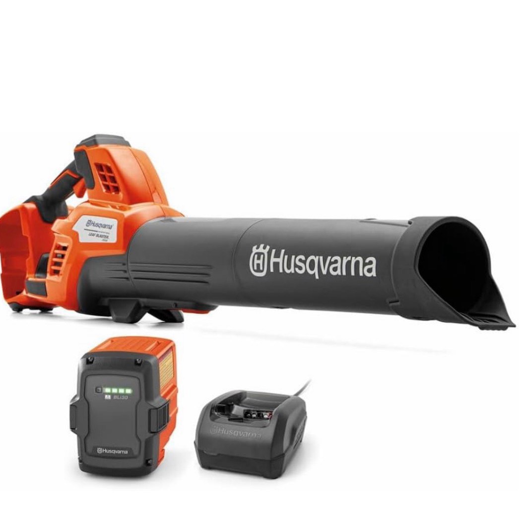 Husqvarna Leaf Blaster 350iB Battery Powered Cordless Leaf Blower, 200-MPH 800-CFM Battery Leaf Blower with Brushless Motor and Quiet Operation, 40V Lithium-Ion Battery and Charger Included