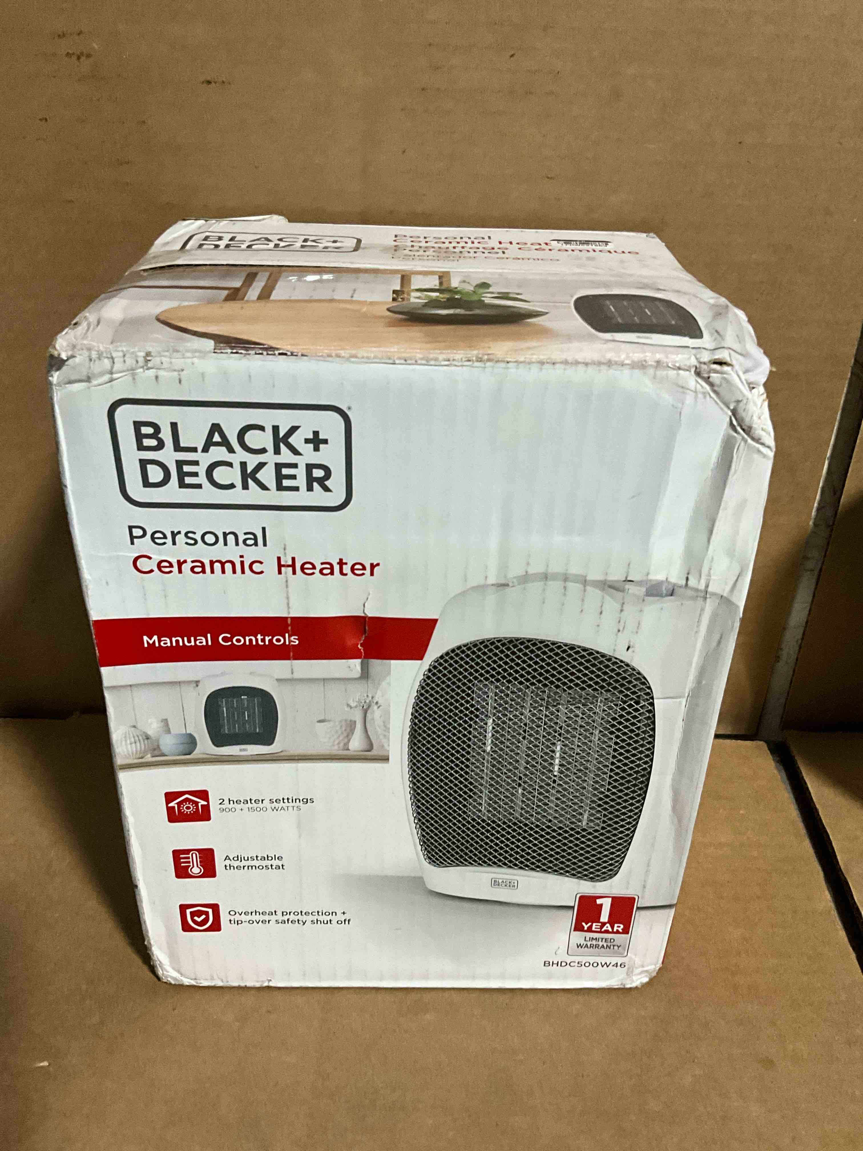Condition photo showing New/Like New for Black+Decker Portable Ceramic 1500W Space Heater