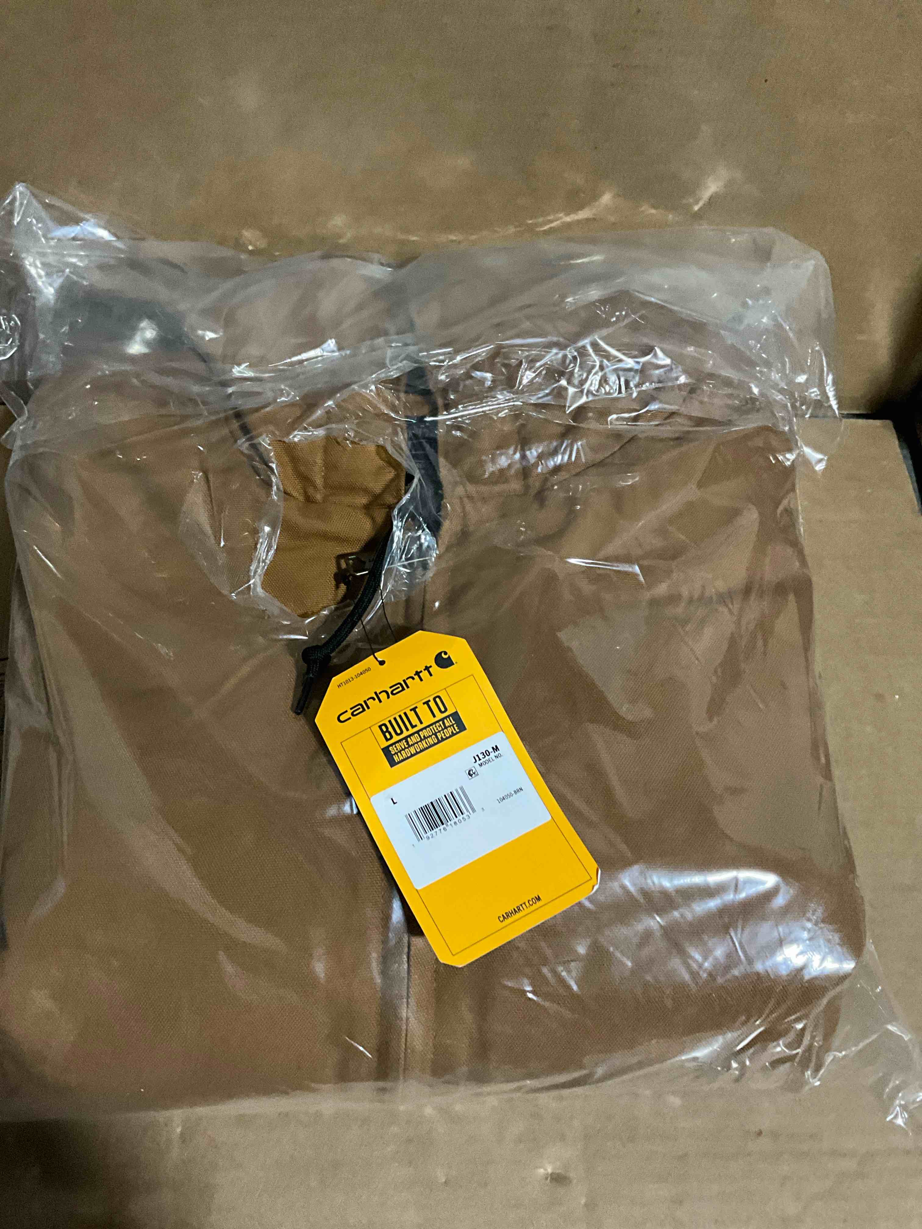 Condition photo showing New/Like New for Carhartt Washed Duck Active Jacket for Men - Carhartt Brown - L