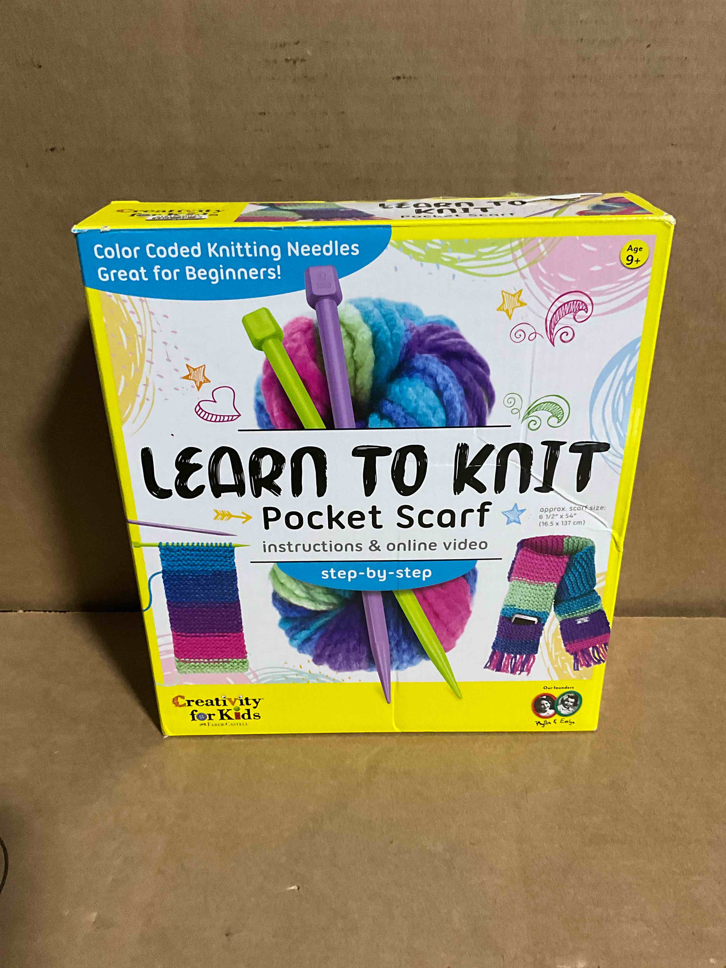 Condition photo showing New/Like New for Creativity for Kids Learn to Knit Pocket Scarf Kit | Create a Pocket Scarf | DIY Craft for Kids (Ages 9+)