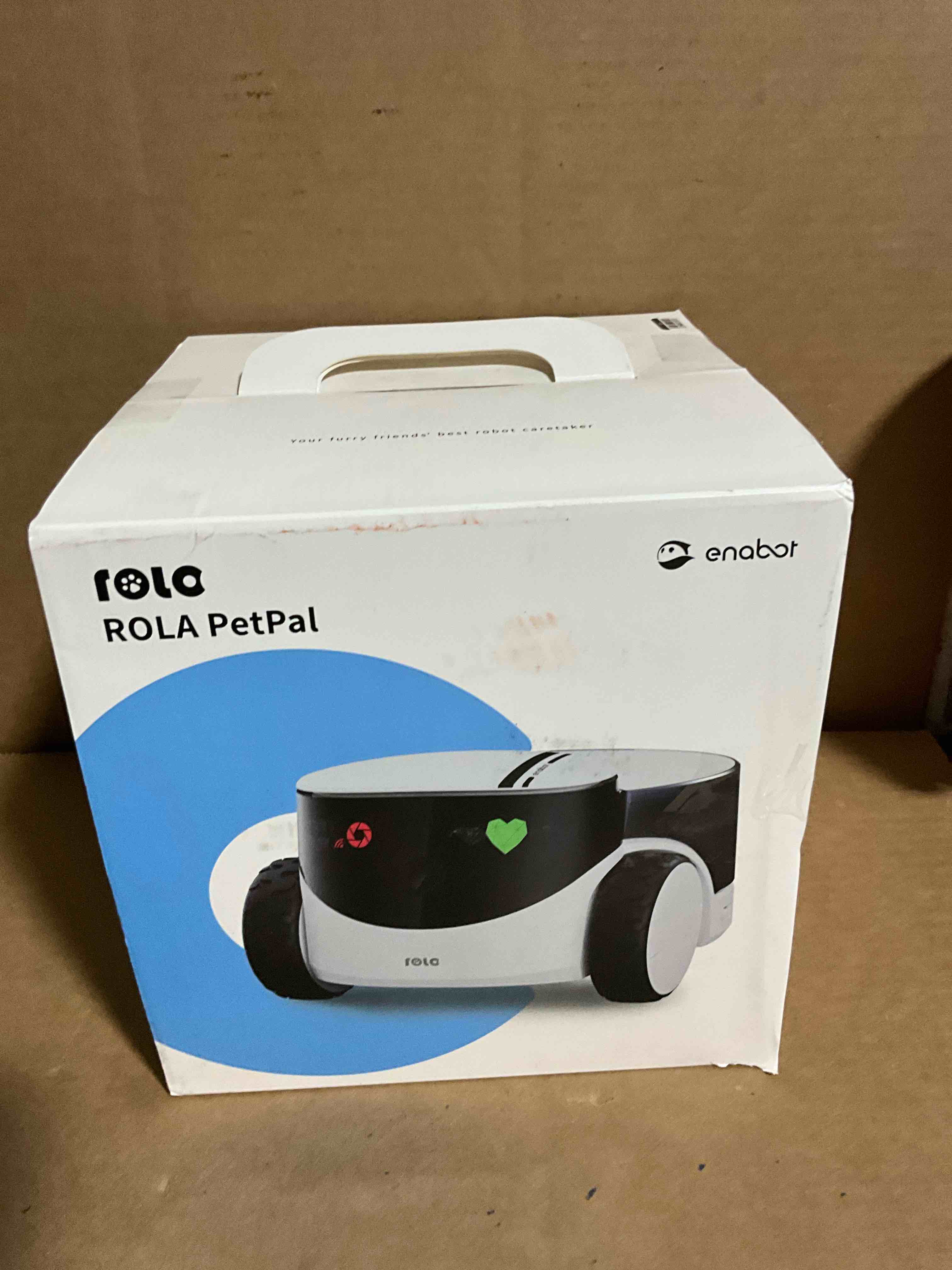Condition photo showing New/Like New for ROLA PetPal 2. 5K Camera Robot: Movable WiFi QHD Cam Indoor Smart Home Security 2-Way Audio, Video for Cat/Dog/Family