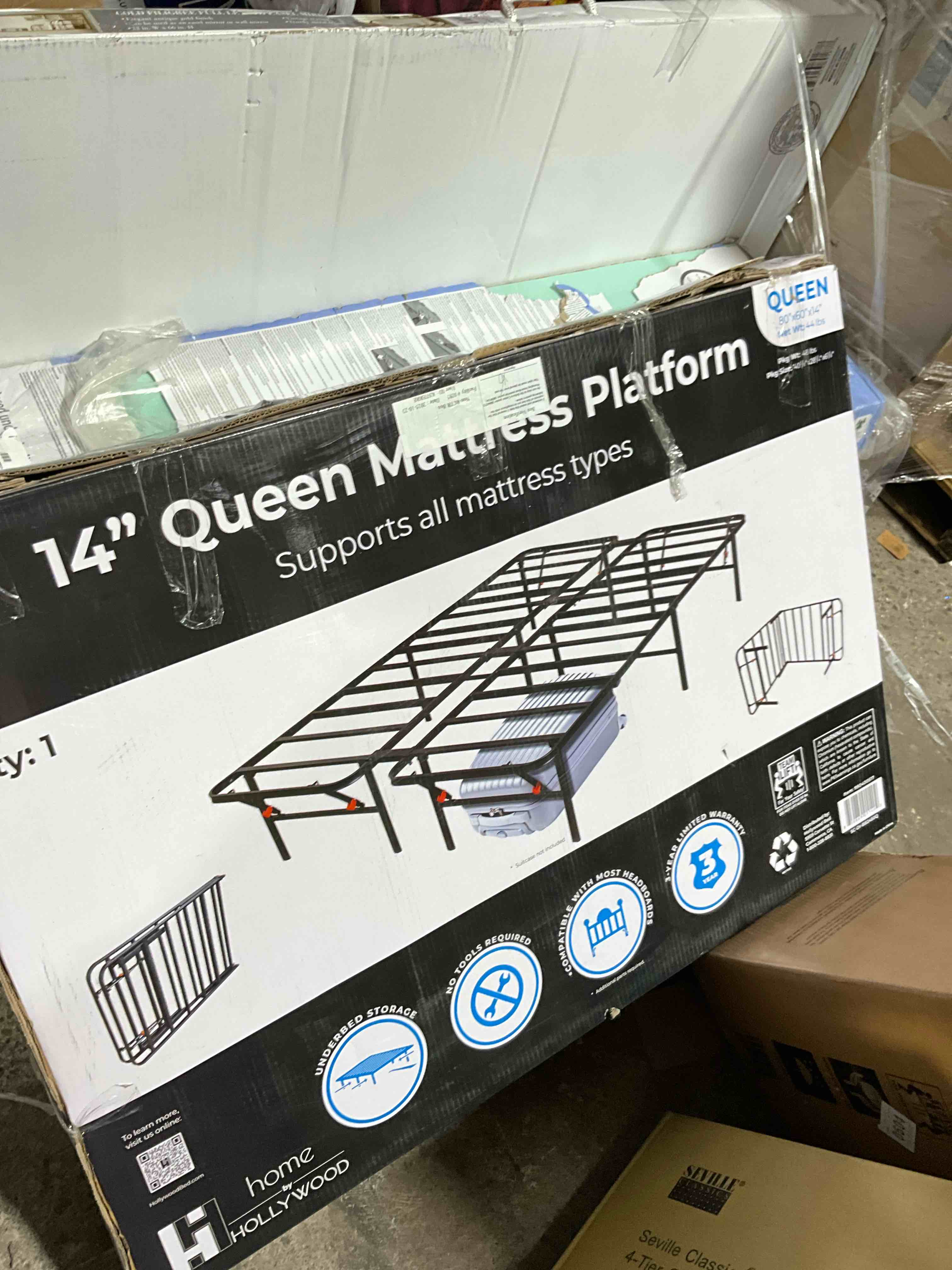 Condition photo showing Good Condition for home by hollywood 14” queen mattress platform 