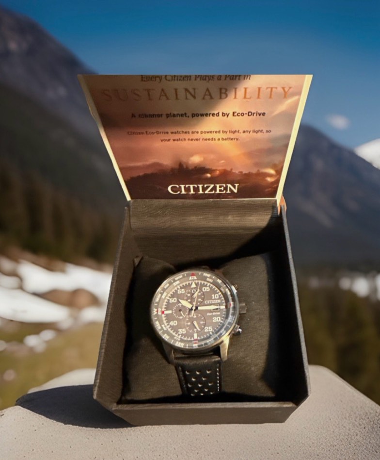 CITIZEN CA0696-06H Men’s Watch, Black Leather Band