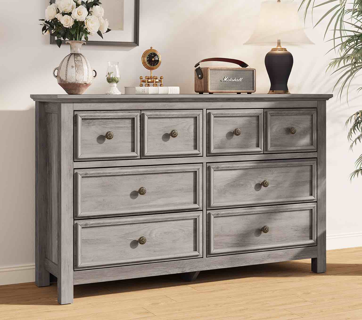 Winston porter 8 drawer dresser tv Stand ,chest of brawer with 53.