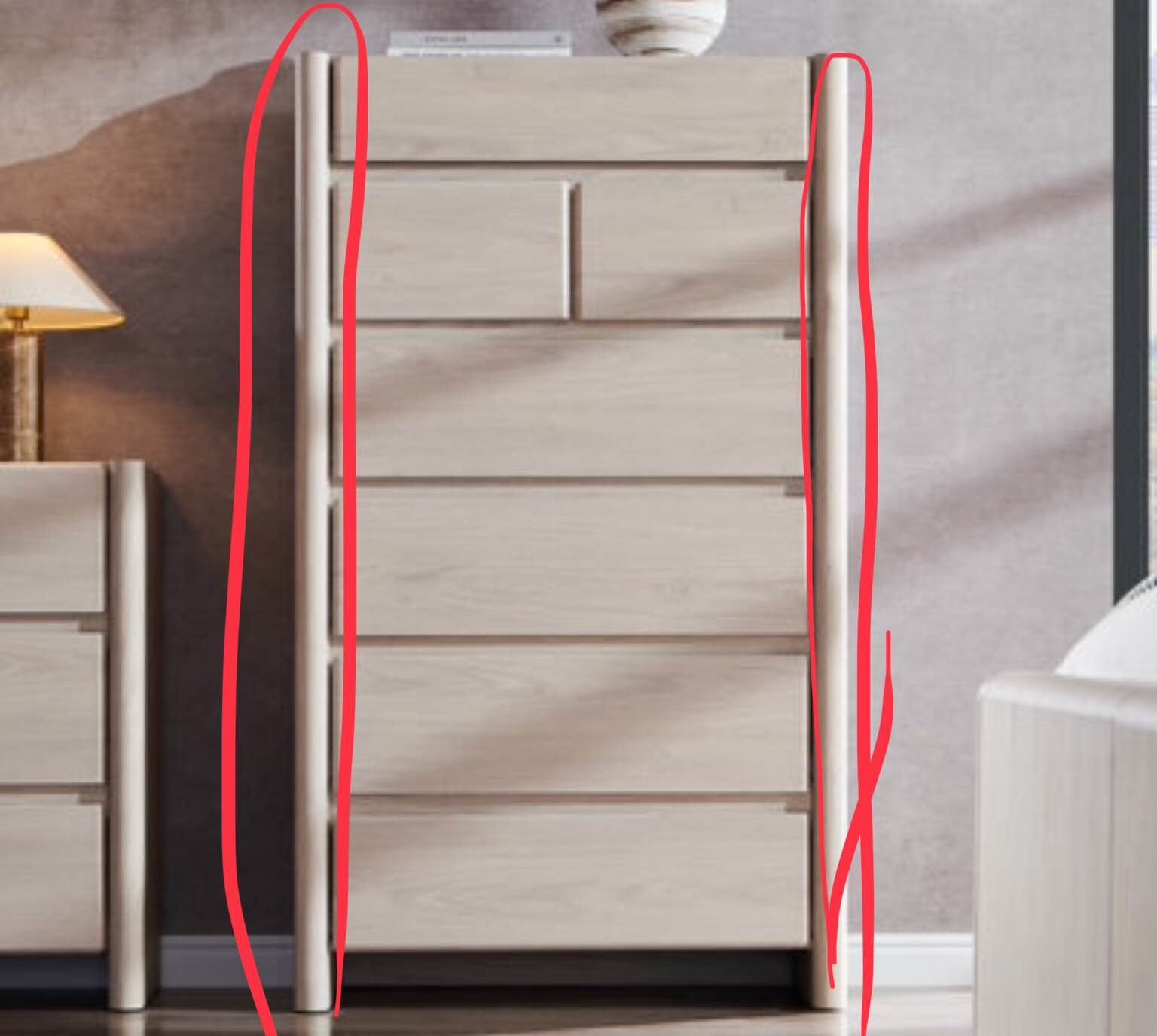  Ebern Design bolanos dresser . Incomplete only what is on the red line