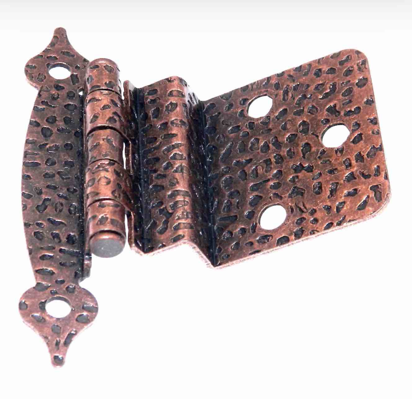 Condition photo showing New/Like New for Assortment of 100 Hickory Hardware Antique Copper 3/8" Inset Cabinet Hinges P105-AC