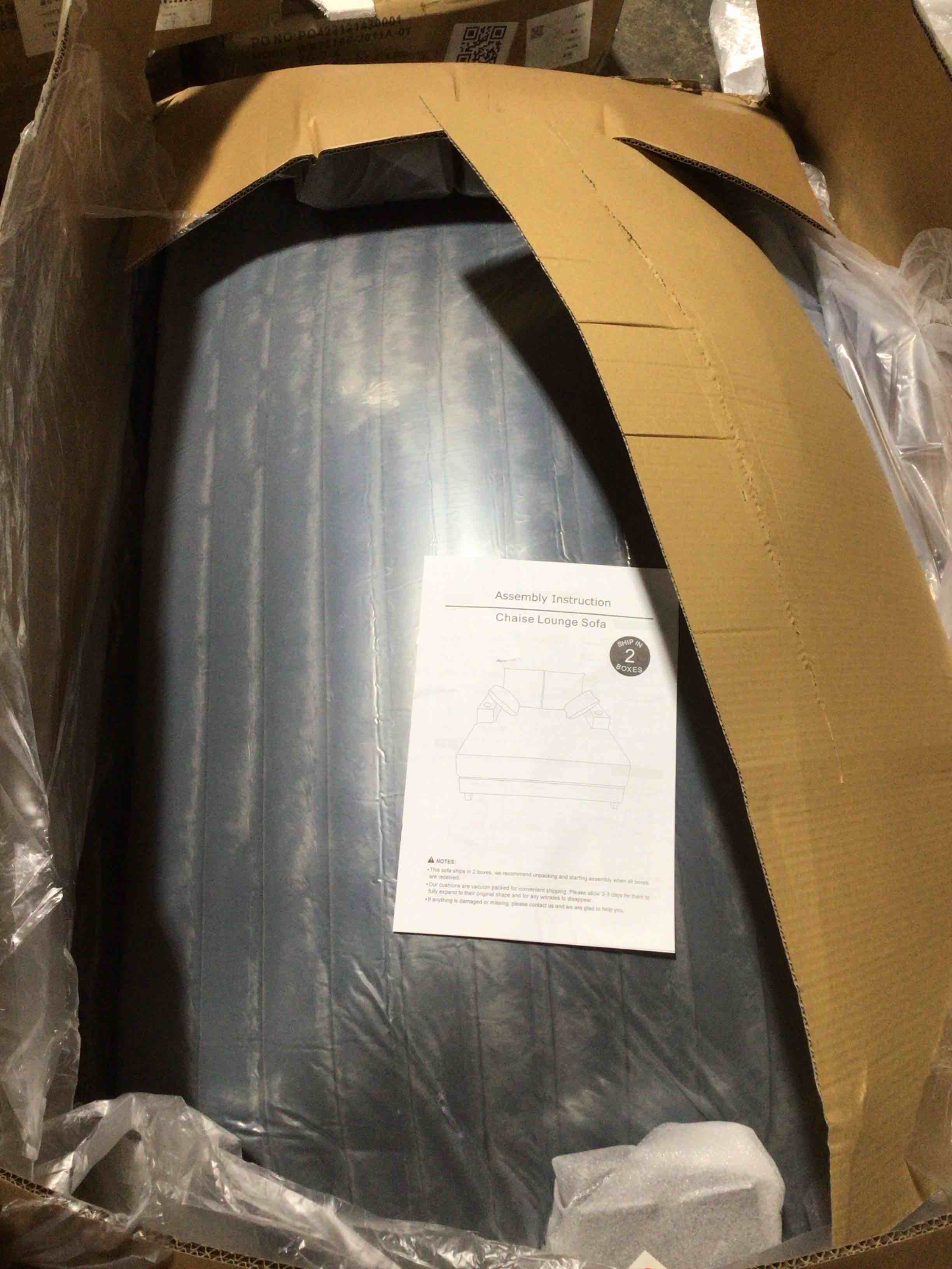 Condition photo showing Good Condition for (incomplete, box - B) chaise lounge chair indoor, amsleek , grey