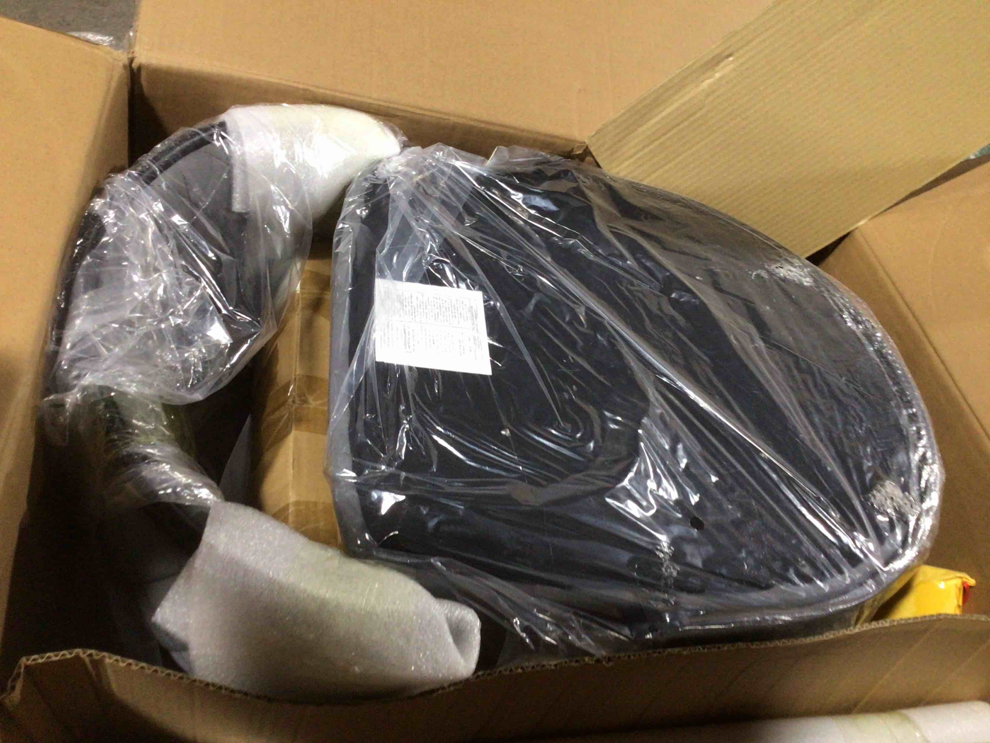 Condition photo showing New/Like New for Bar Height set of 2, tempered glass roun, grey, 