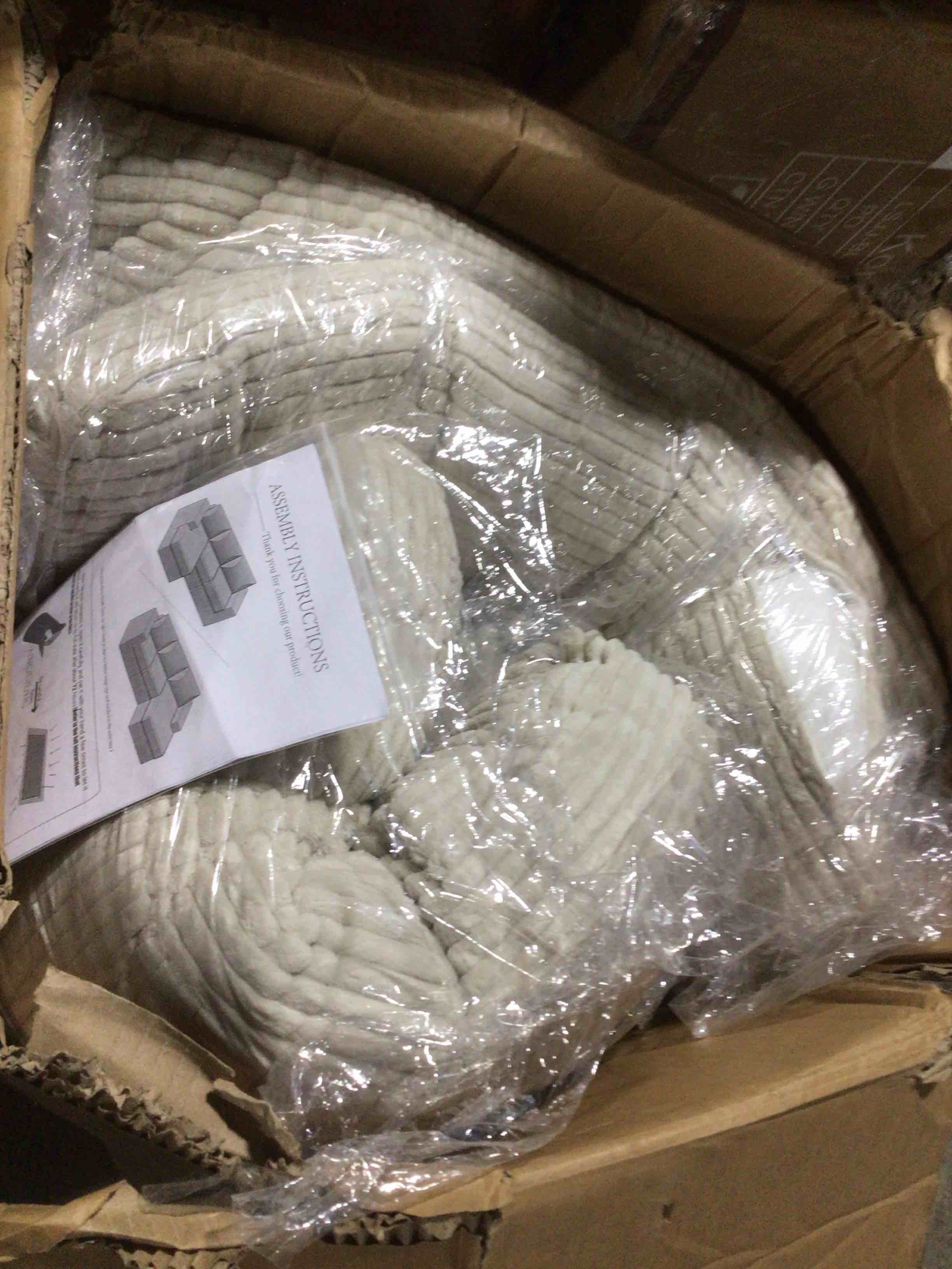 Condition photo showing Good Condition for 99 inch boneless couch with chaise 