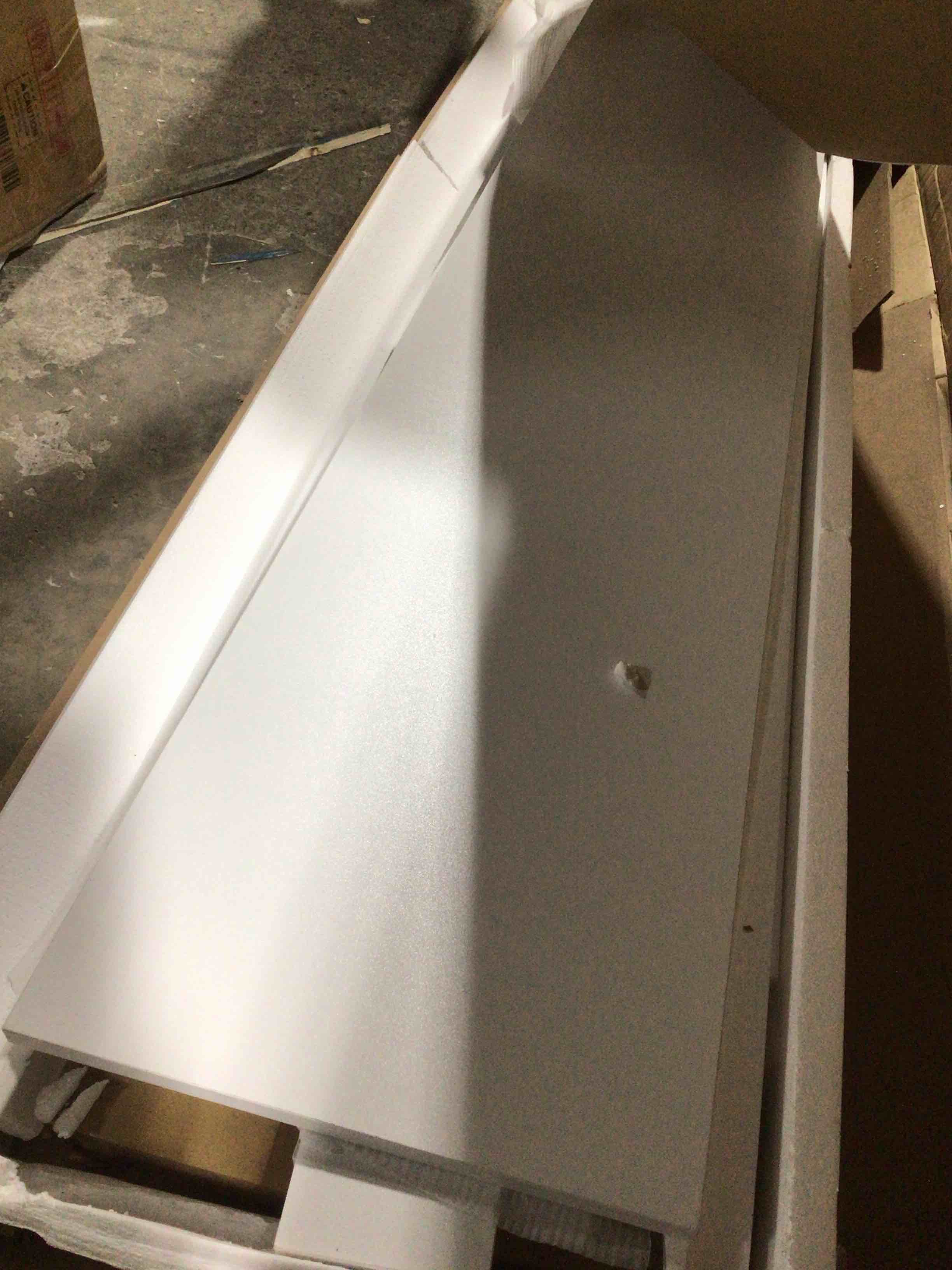 Condition photo showing Good Condition for (incomplete) WHT001-WE70. 70” Electric fireplace tv stand for tv up to 80”, tv stand with storage , white