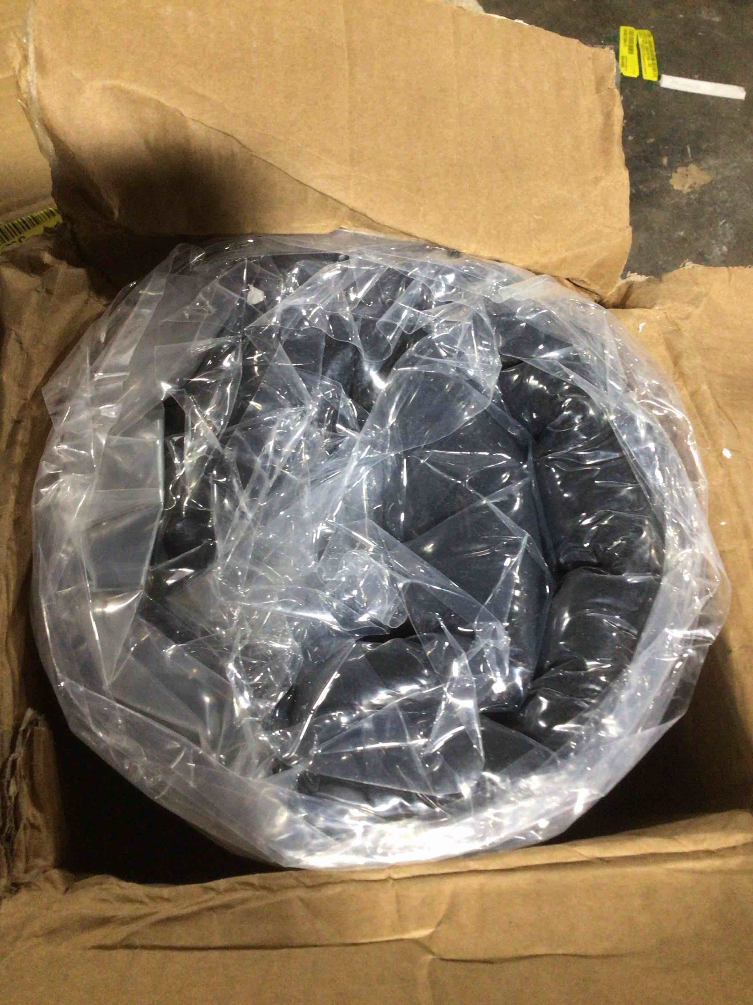 Condition photo showing New/Like New for 38” wide teddy fabric bean bag chair , black 