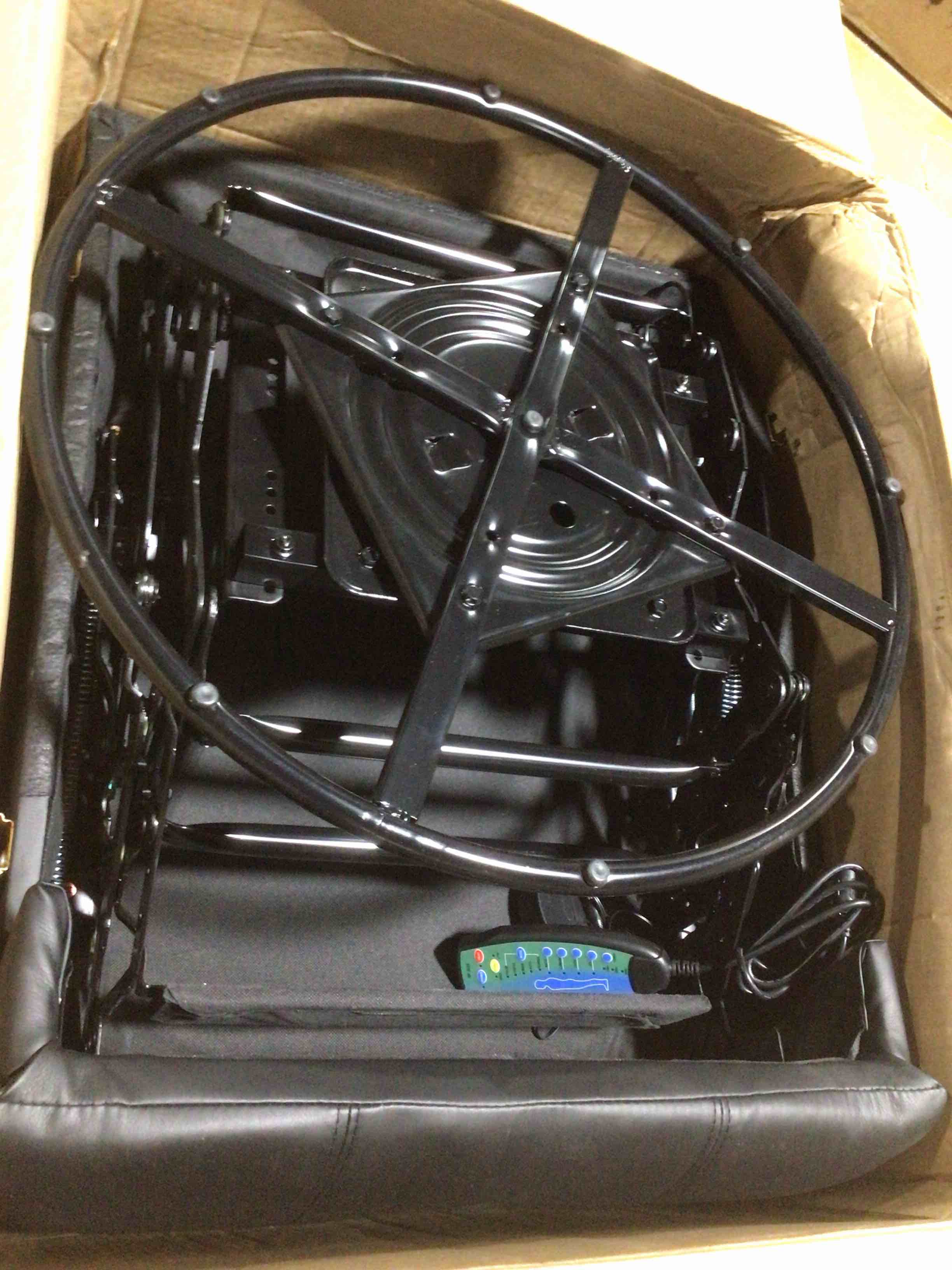 Condition photo showing As Is for (incomplete) Recliner chair, recliner with heat A