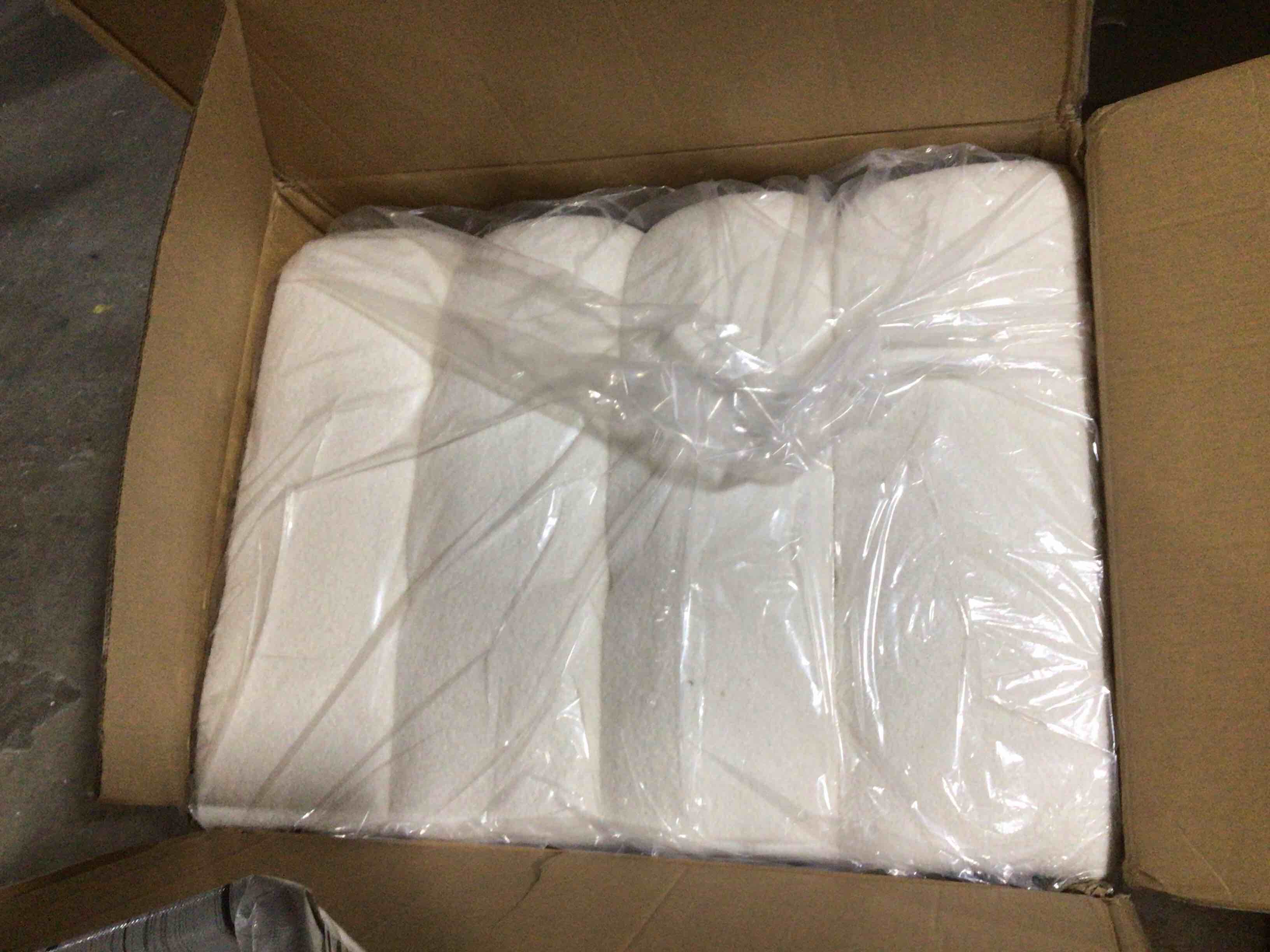 Condition photo showing Good Condition for (incomplete, box 1 of 2) Teddy Fabric 3 Seater Couch with 3 Back Pillows and 3 Pillows, Comfy Deep Seat Sofa, Modern Striped Upholstered Sofa, Beige