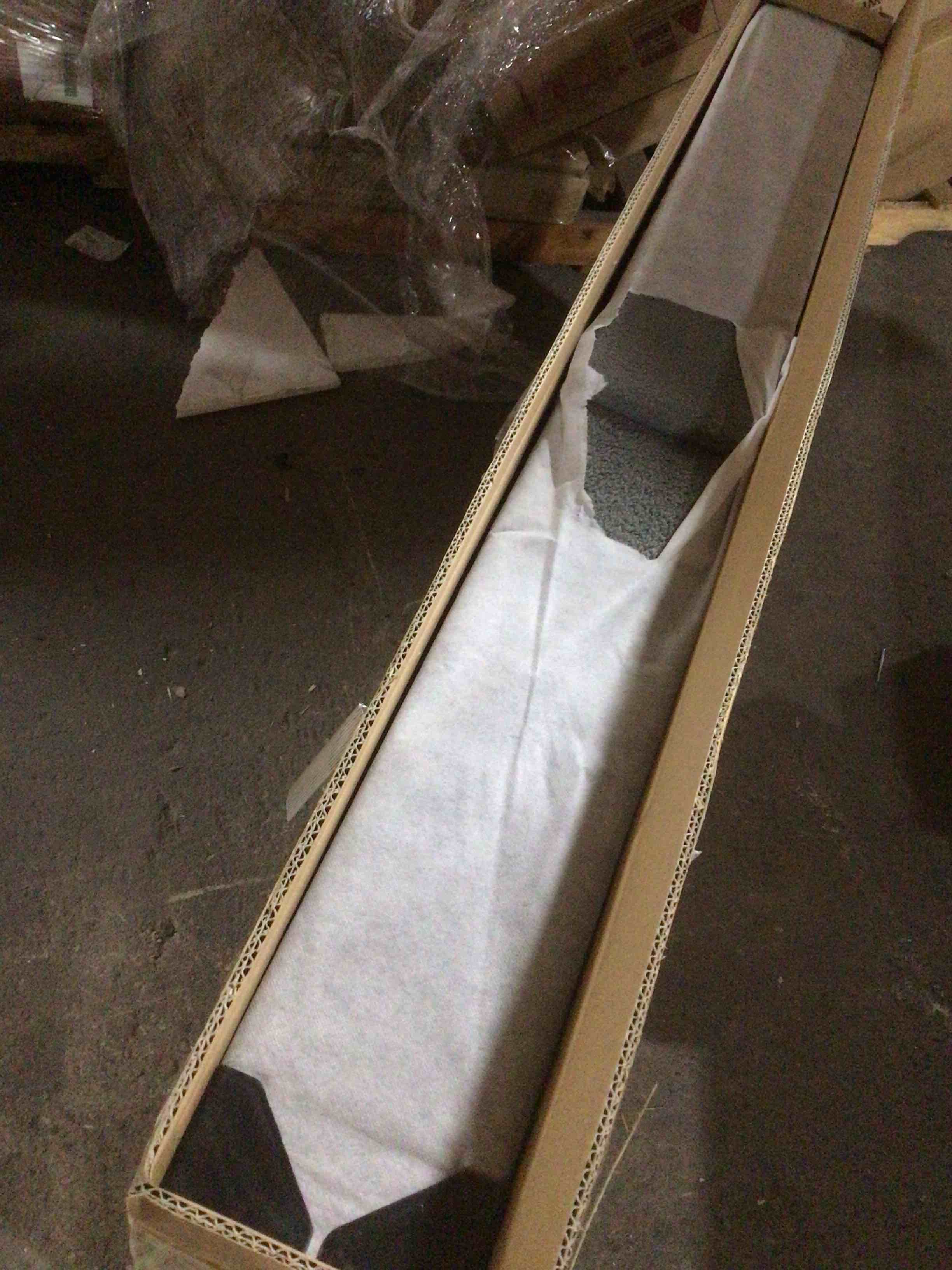 Condition photo showing Good Condition for (incomplete, box 2 of 3 ) Full Size Upholstered Daybed with Storage Armrests & Trundle, Teddy Fleece Sofa Bed with Latest Integrated Bluetooth Audio System for Living Room, Bedroom & Office, Gray