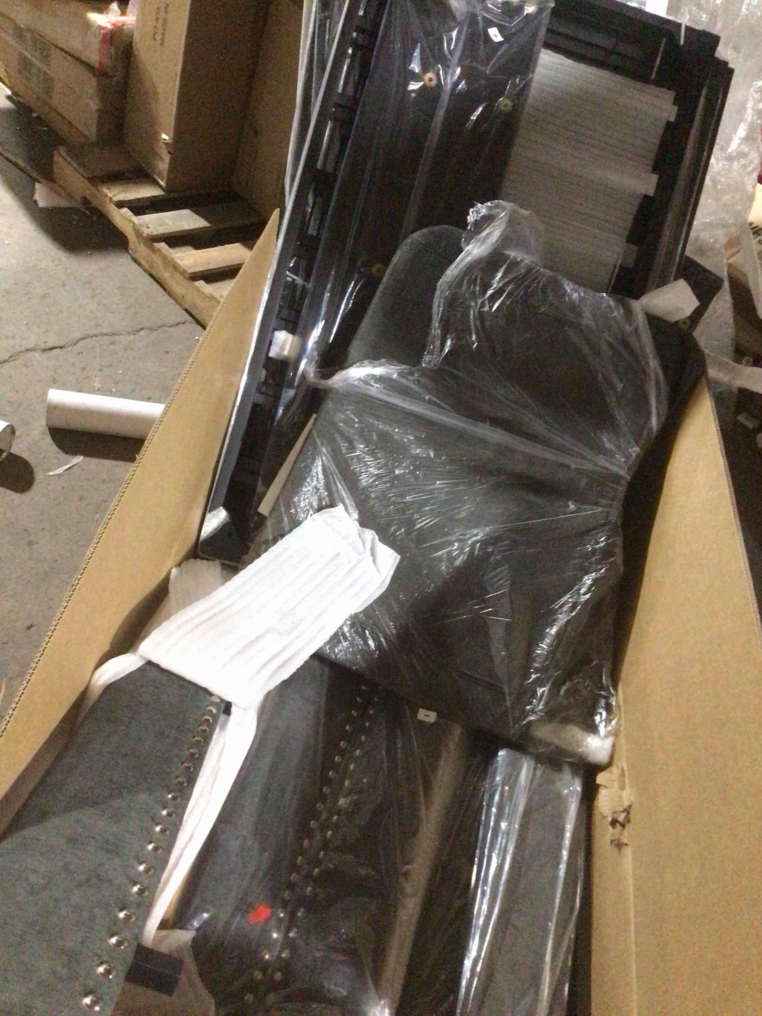 Condition photo showing As Is for (Something similar) Twin Sleeper Sofa Bed, 3 in 1 Convertible Chair Bed with Pull-Out Bed, 2 Lumbar Pillows,2 USB Ports Sleeper Sofa for Modern Living (Grey)