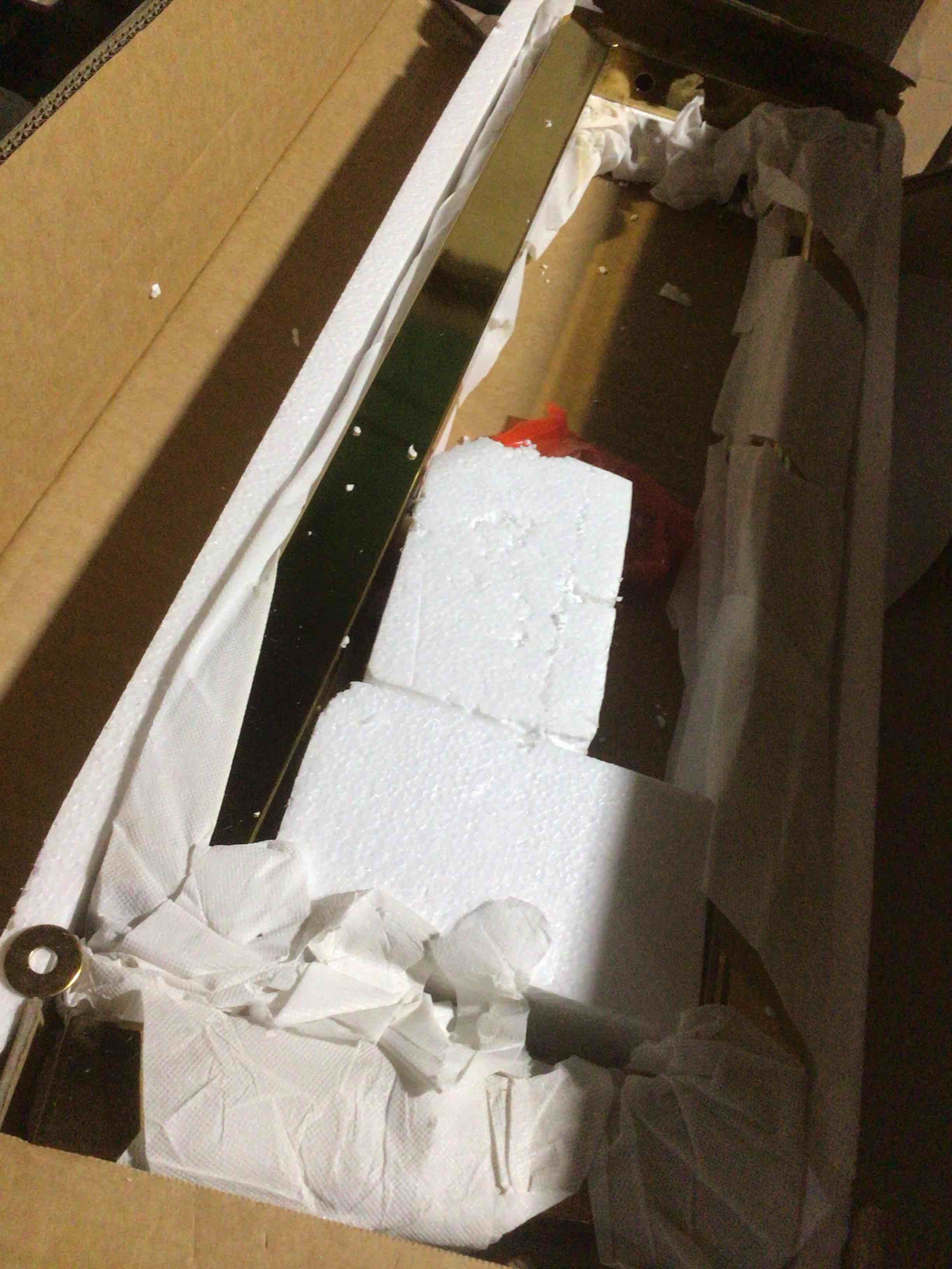 Condition photo showing Good Condition for W1151P184357 dinning table leg, gold , (35.63*12.2*4.13in) 