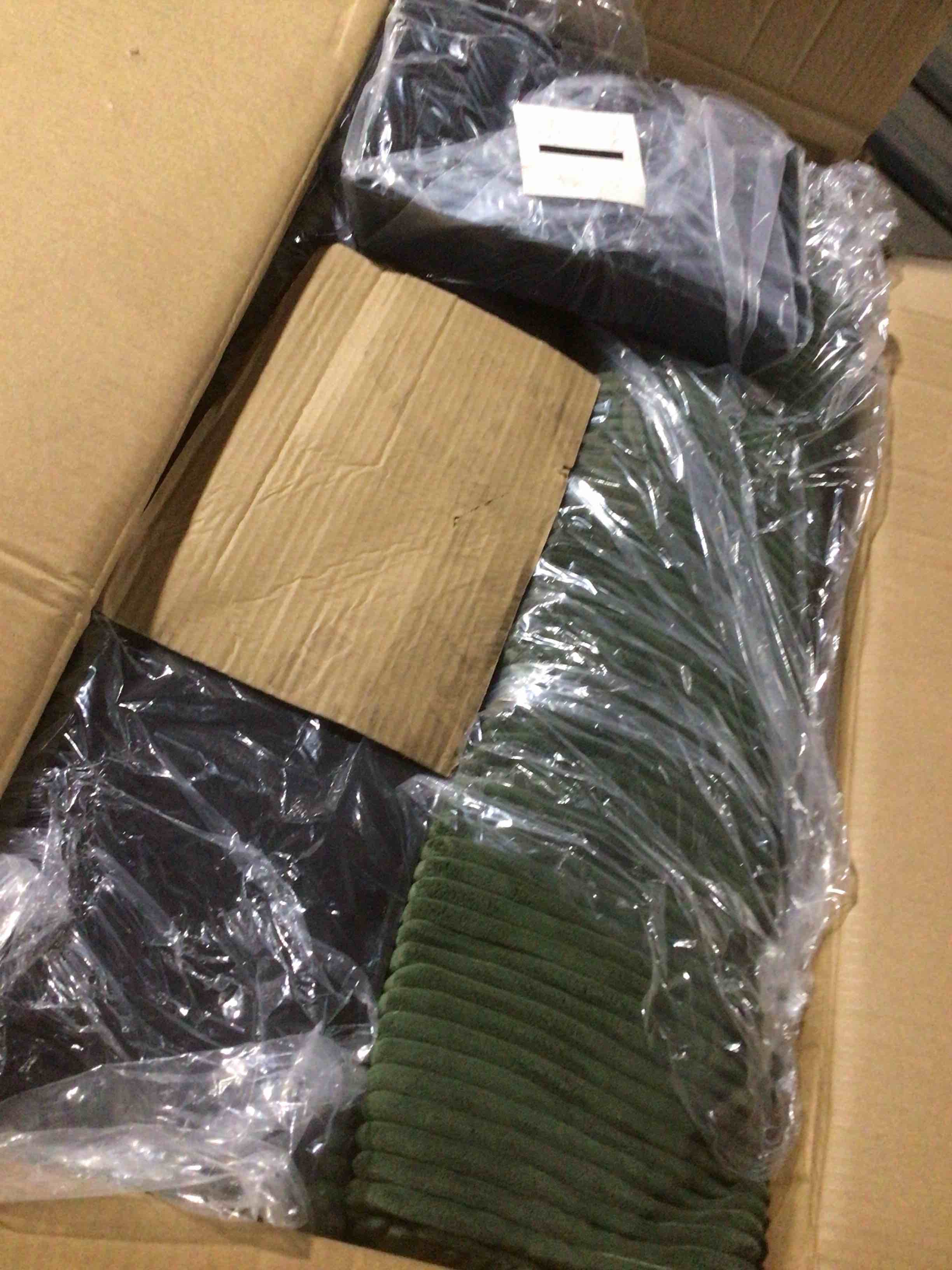 Condition photo showing Good Condition for (only 2 pcs) W714P312672 DESEO SOFA ARMRESTS CORDUROY -GREEN