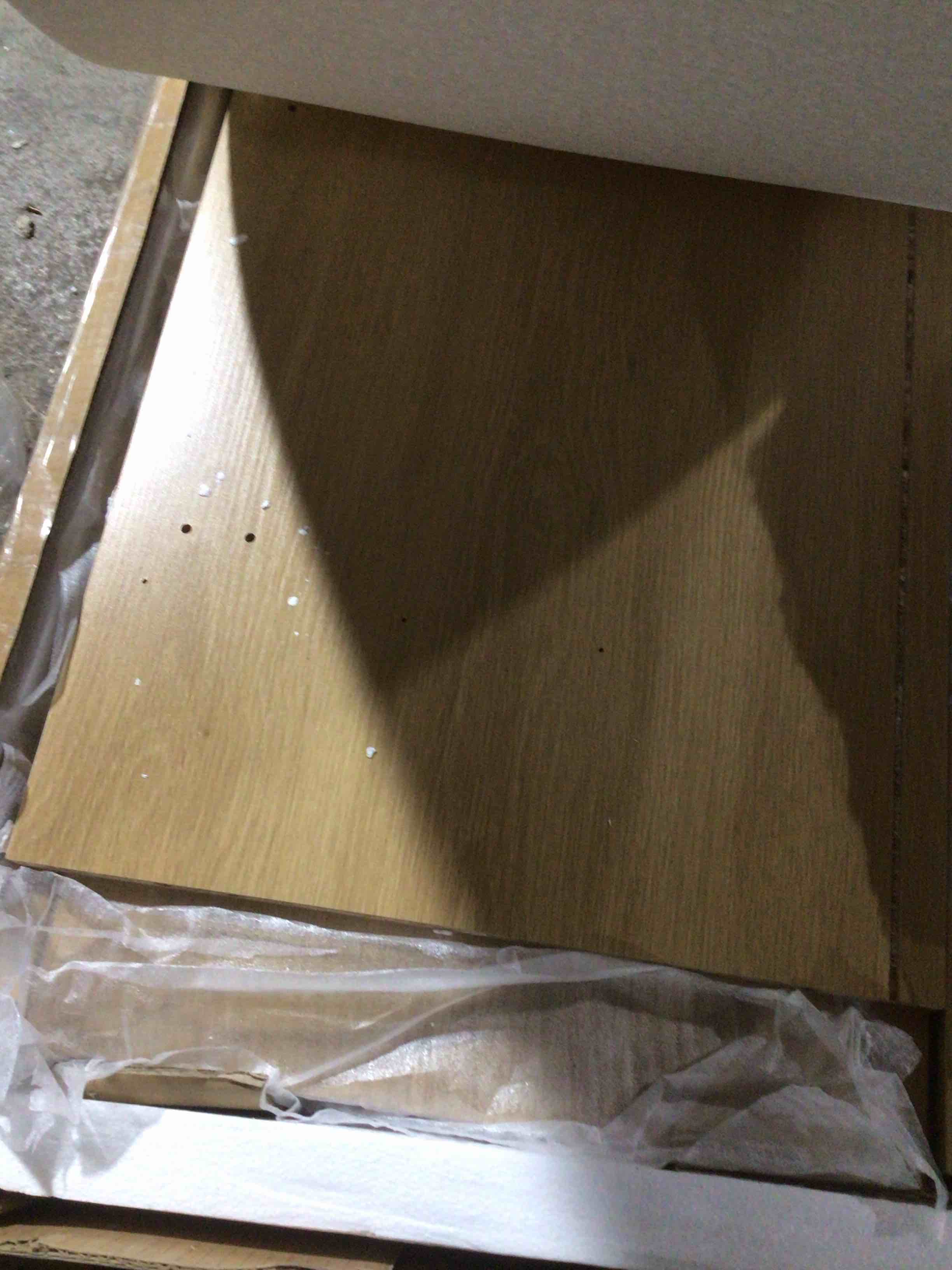 Condition photo showing As Is for ModernLuxe Fluted Kitchen Island with Storage 55.5inch Kitchen Island with Drop Leaf Power