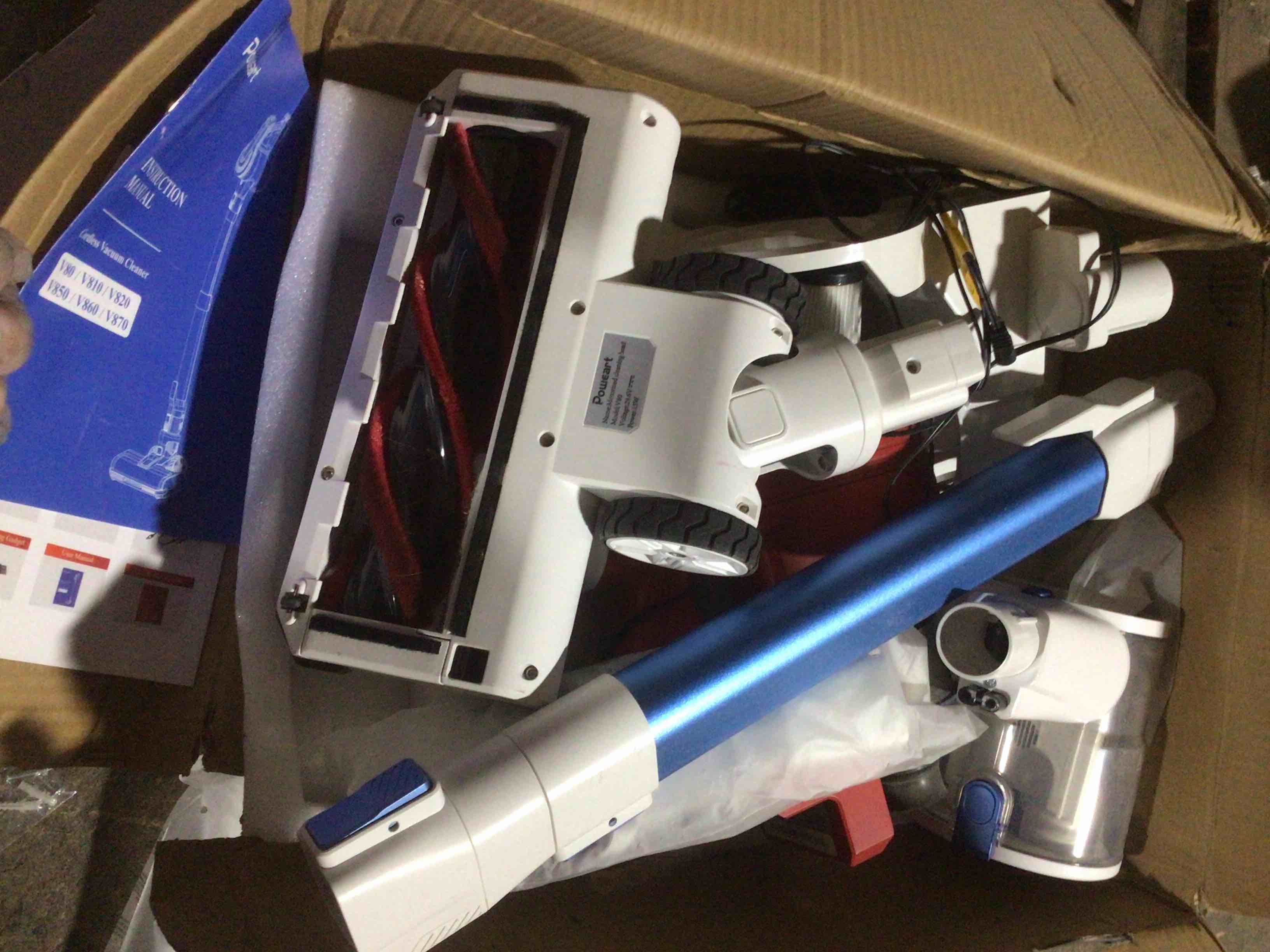 Condition photo showing As Is for poweart v80 cordless vacuum cleaner, 26kpa 350w powerful cordless stick vacuum, 6-in-1 battery vacuum up to 40mins, lightweight vacuum cleaner