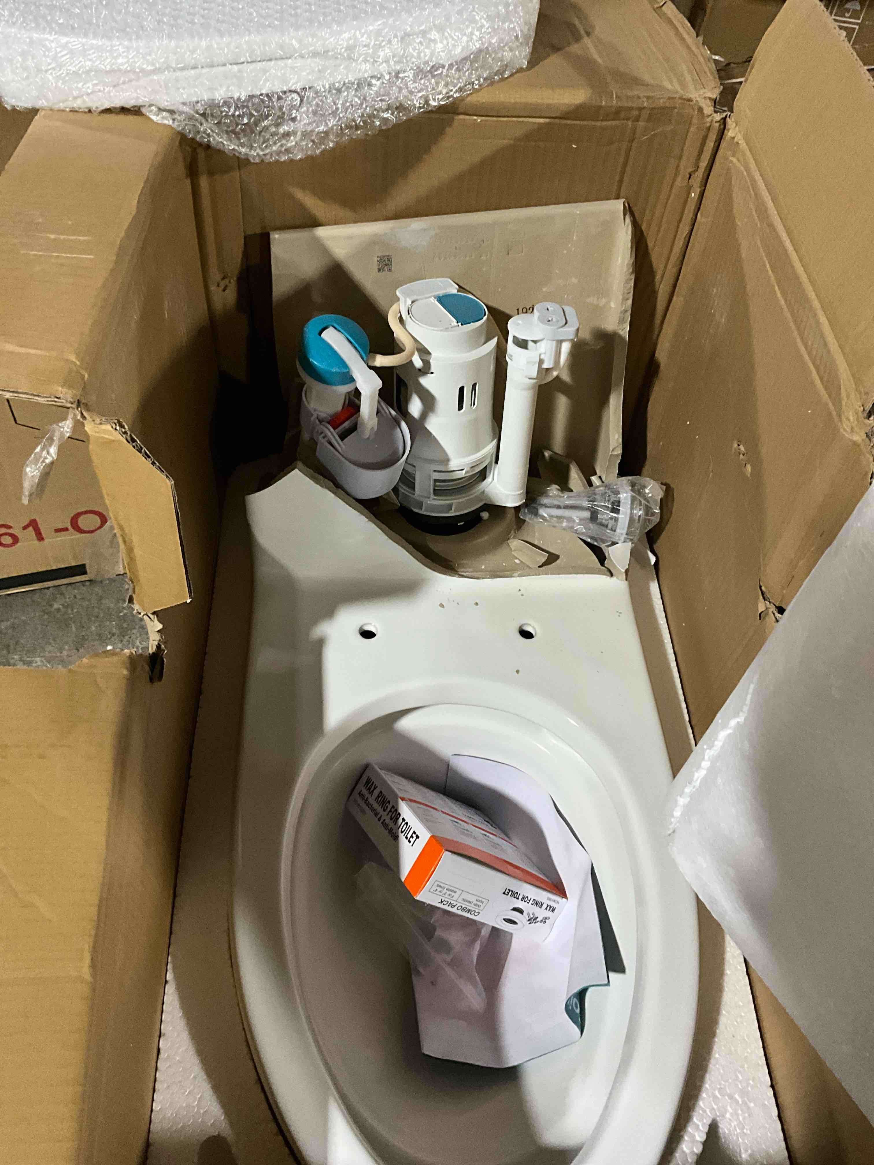Condition photo showing Good Condition for elongated one piece toilet with comfort chair seat
