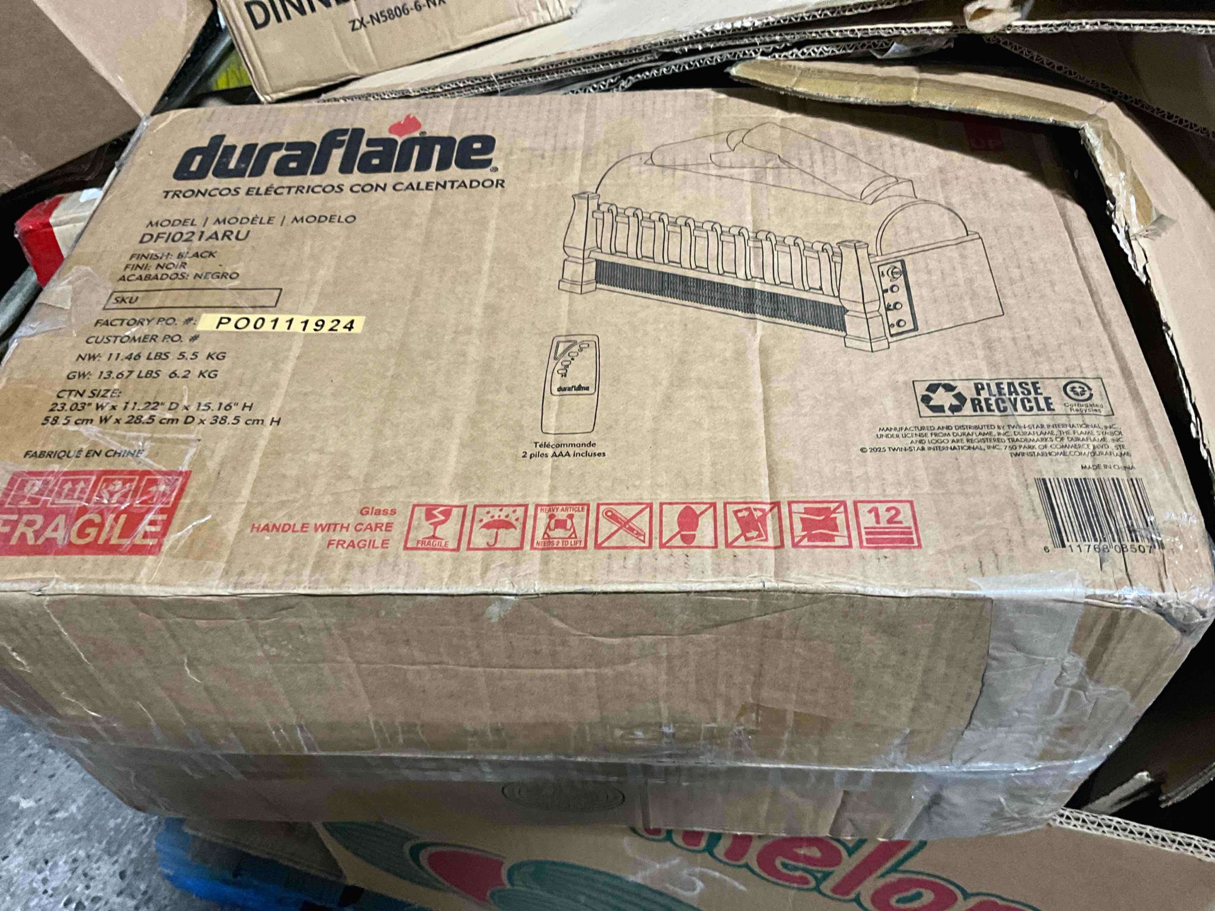 Condition photo showing New/Like New for duraflame dfi020aru 20-in electric fireplace log set  12.1 lb