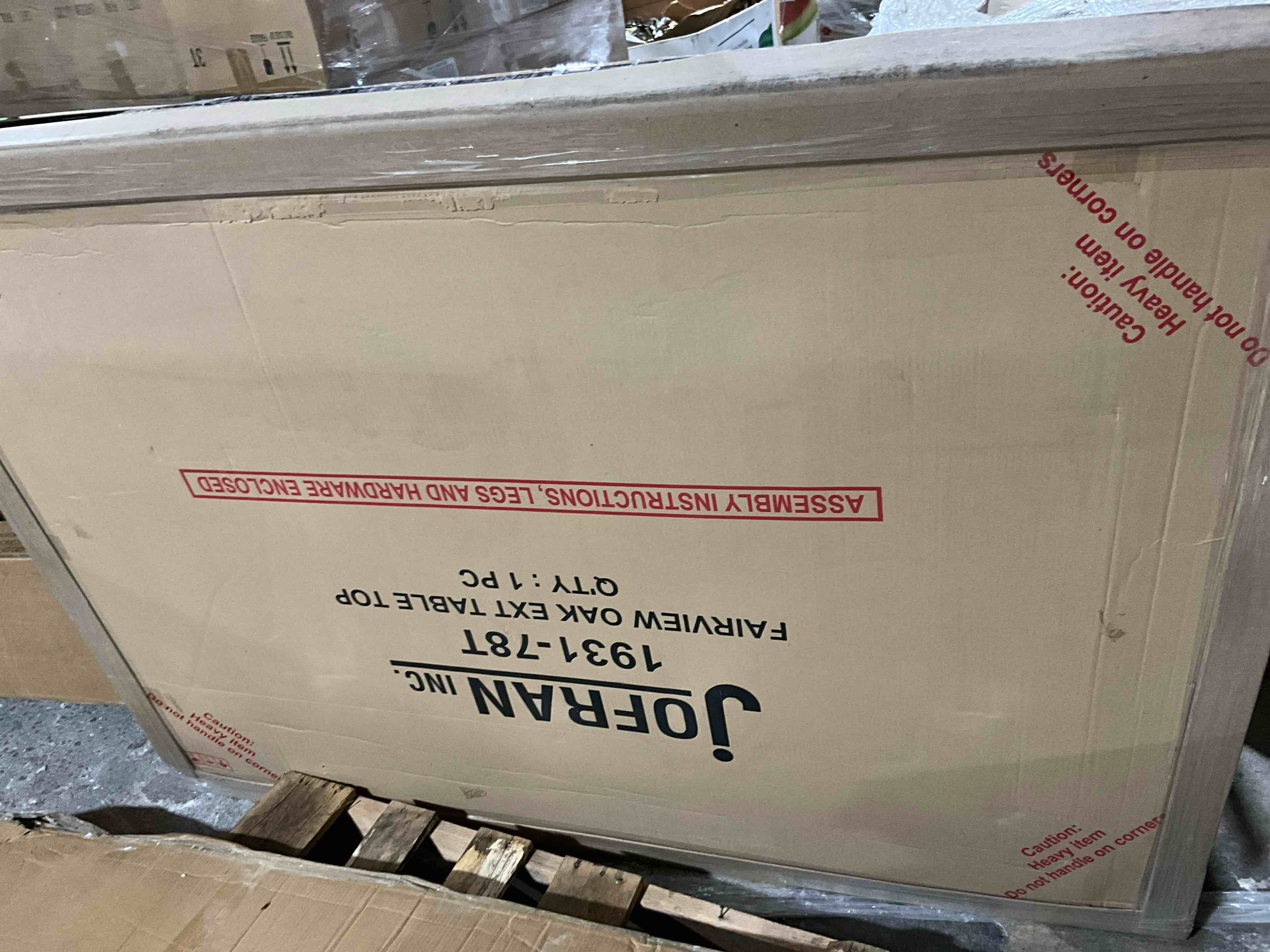 Condition photo showing New/Like New for fairview oak ext table top