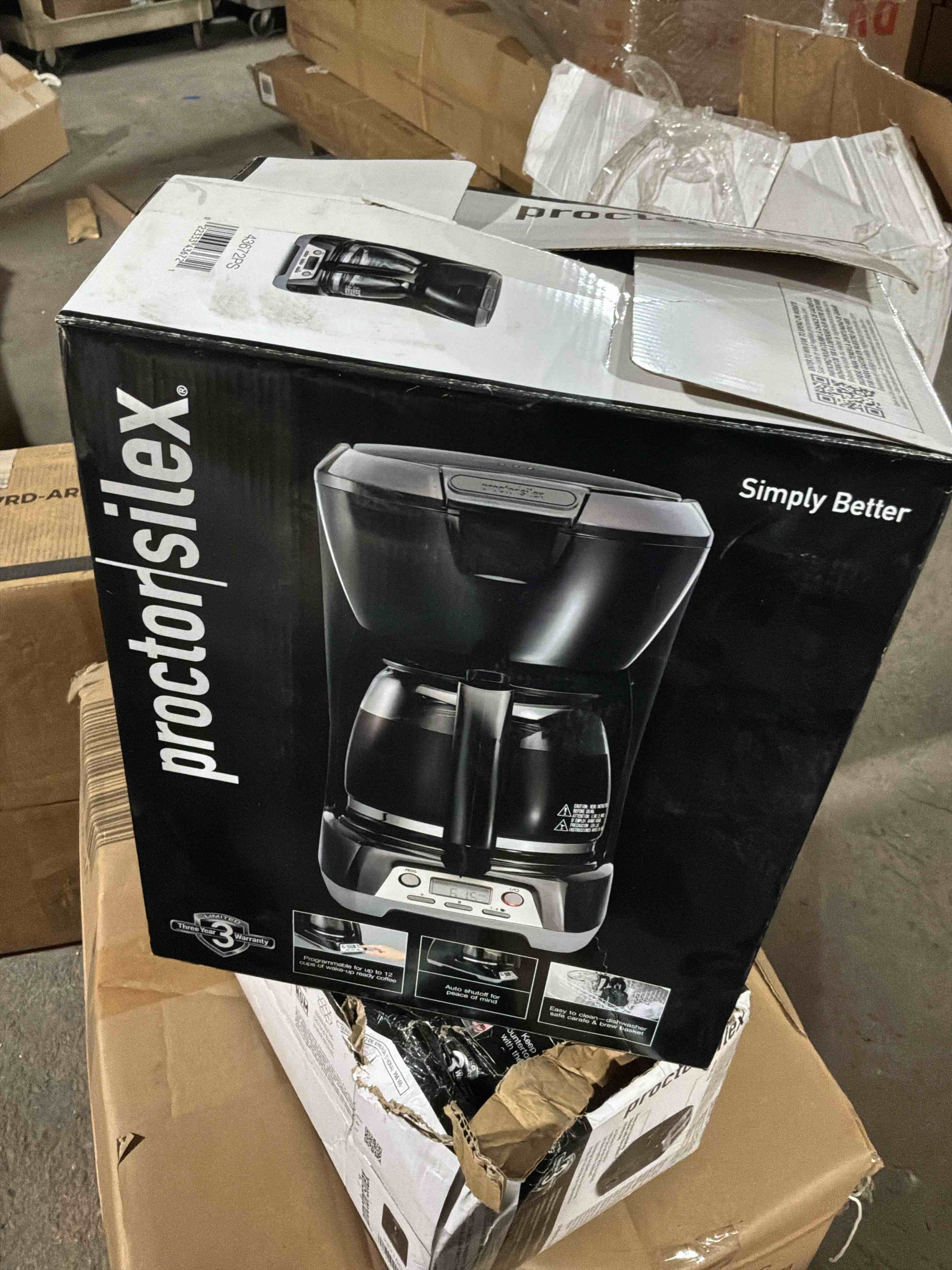 Condition photo showing As Is for proctor silex 12 cup programmable coffeemaker | model# 43672