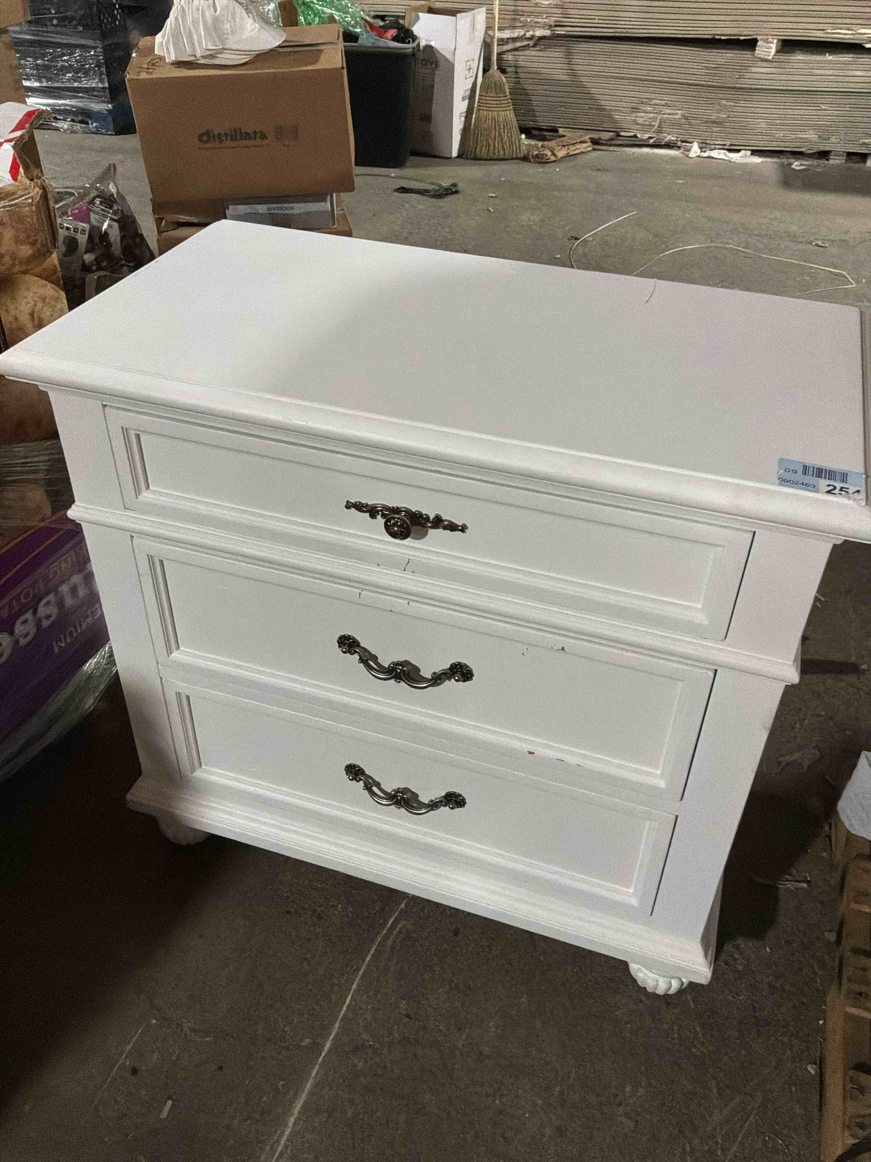 Condition photo showing Good Condition for villa blanca 36” w solid wood nightstand 