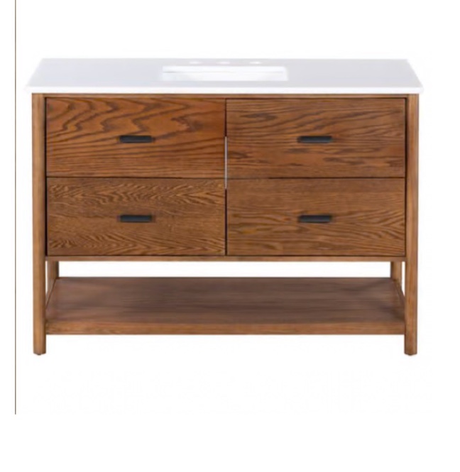 Jaylessa 48” Single Vanity Oak/White