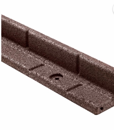 groundsmart 4' brown roman brick rubber landscape edging, 2pk