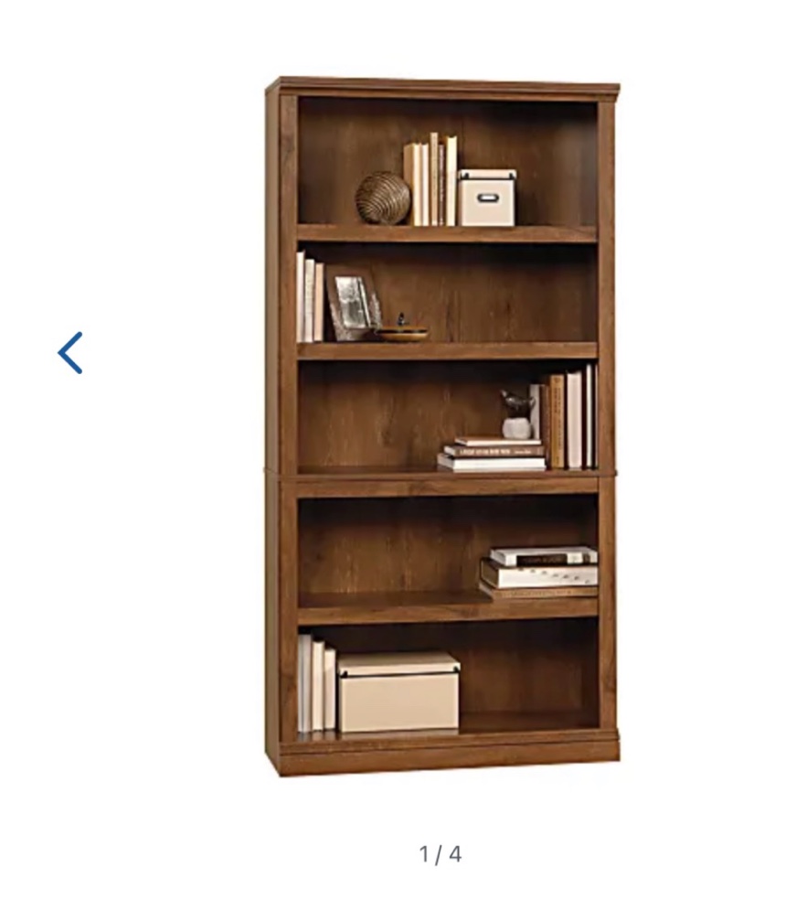 sauder select 70"h 5-shelf bookcase